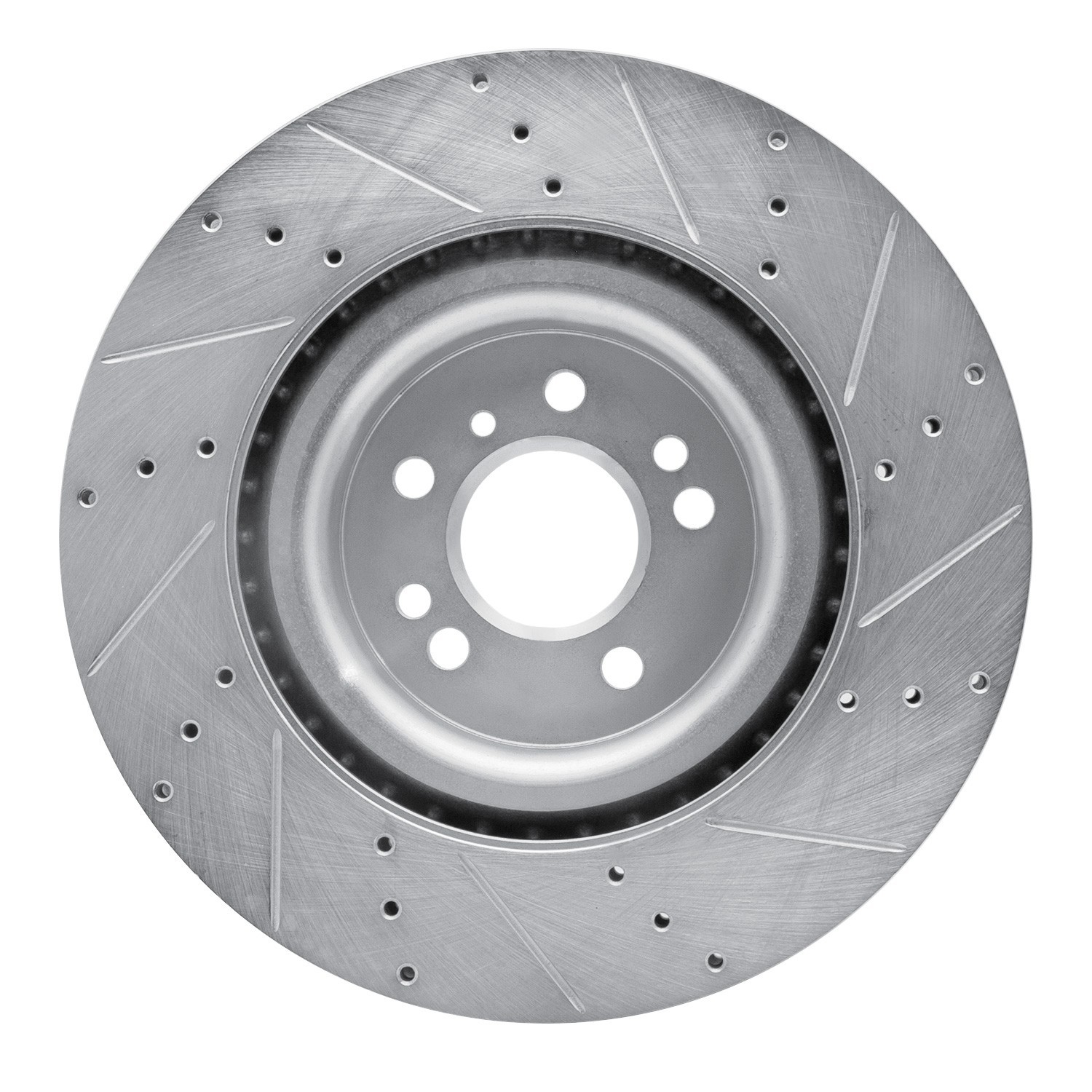 DYN 631-63146L DFC Brake Rotor - Drilled and Slotted - Silver - Image 4