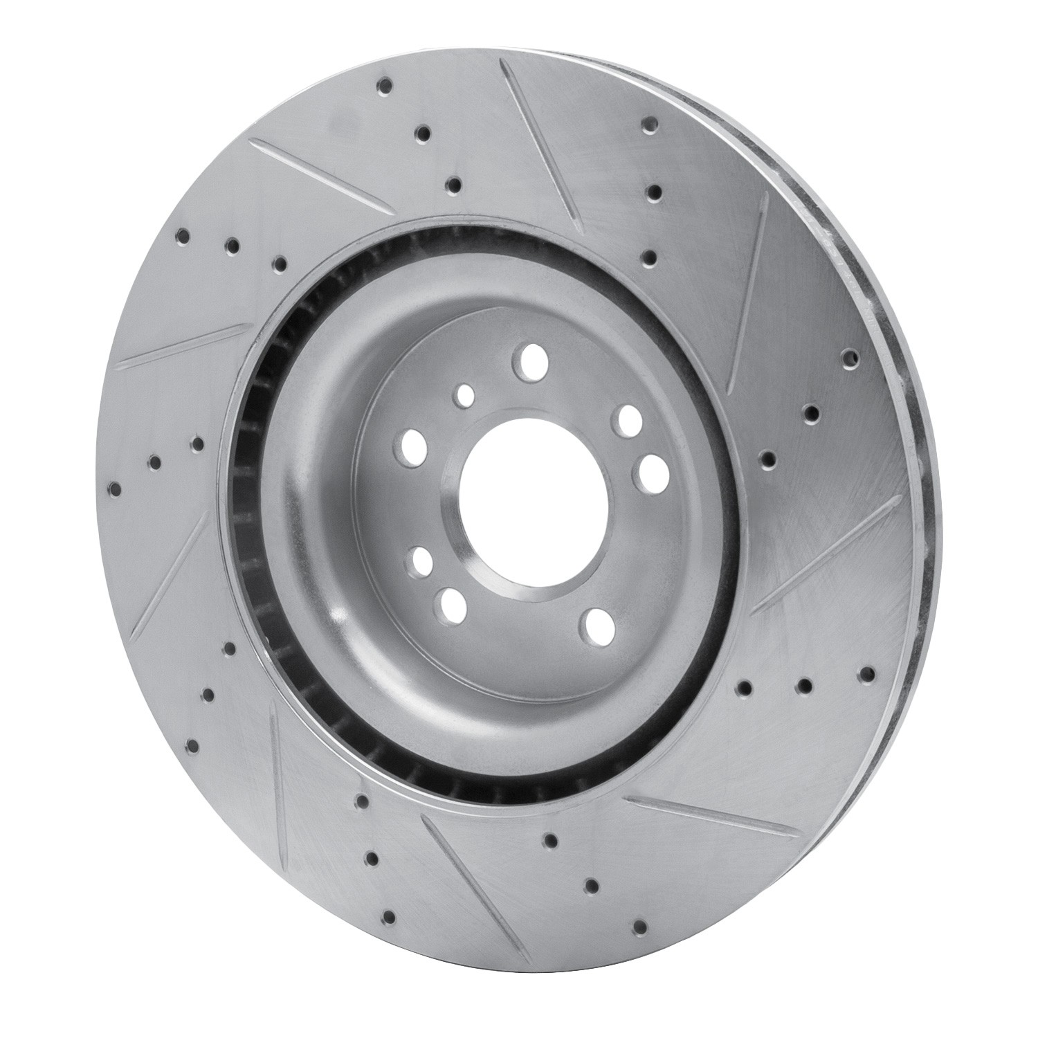 DYN 631-63146L DFC Brake Rotor - Drilled and Slotted - Silver - Image 2