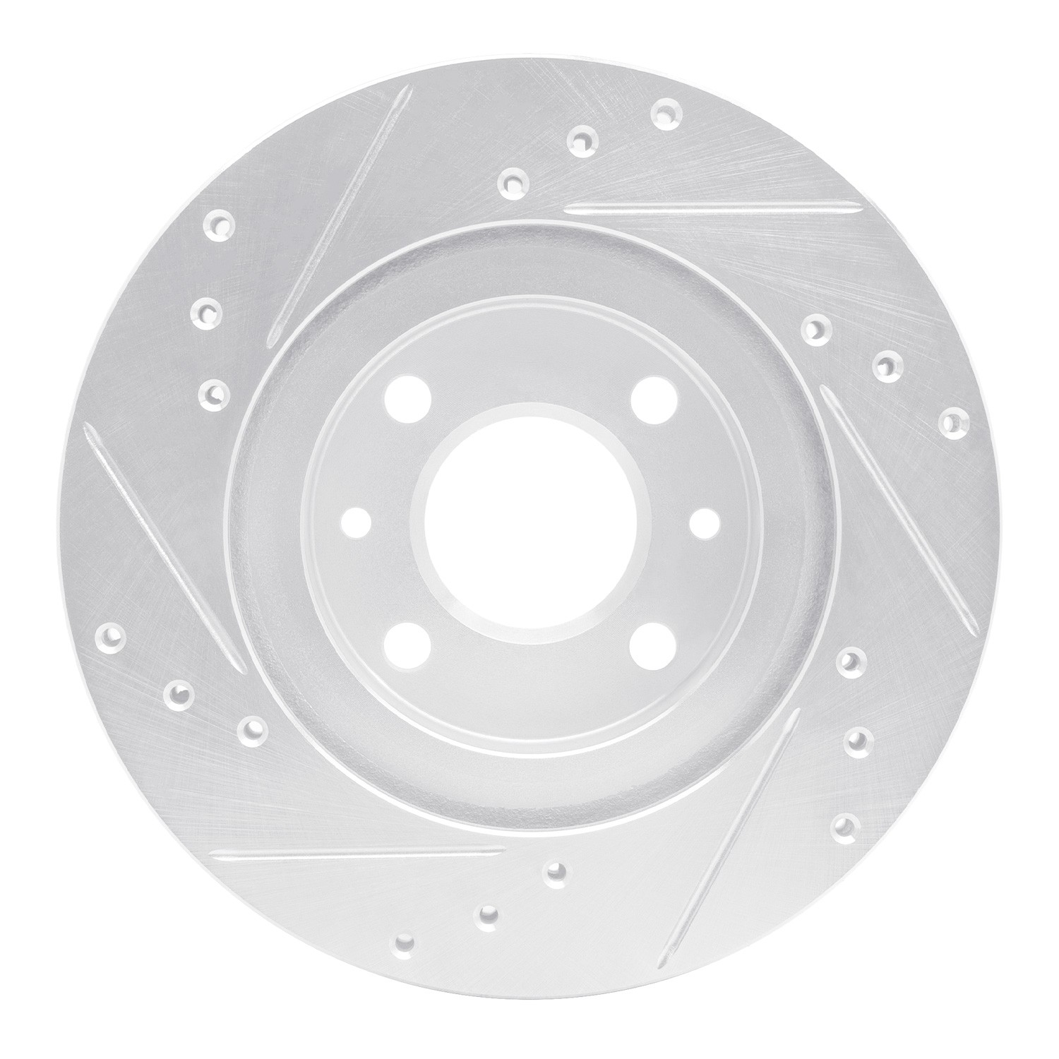 DYN 631-63159R DFC Brake Rotor - Drilled and Slotted - Silver - Image 5