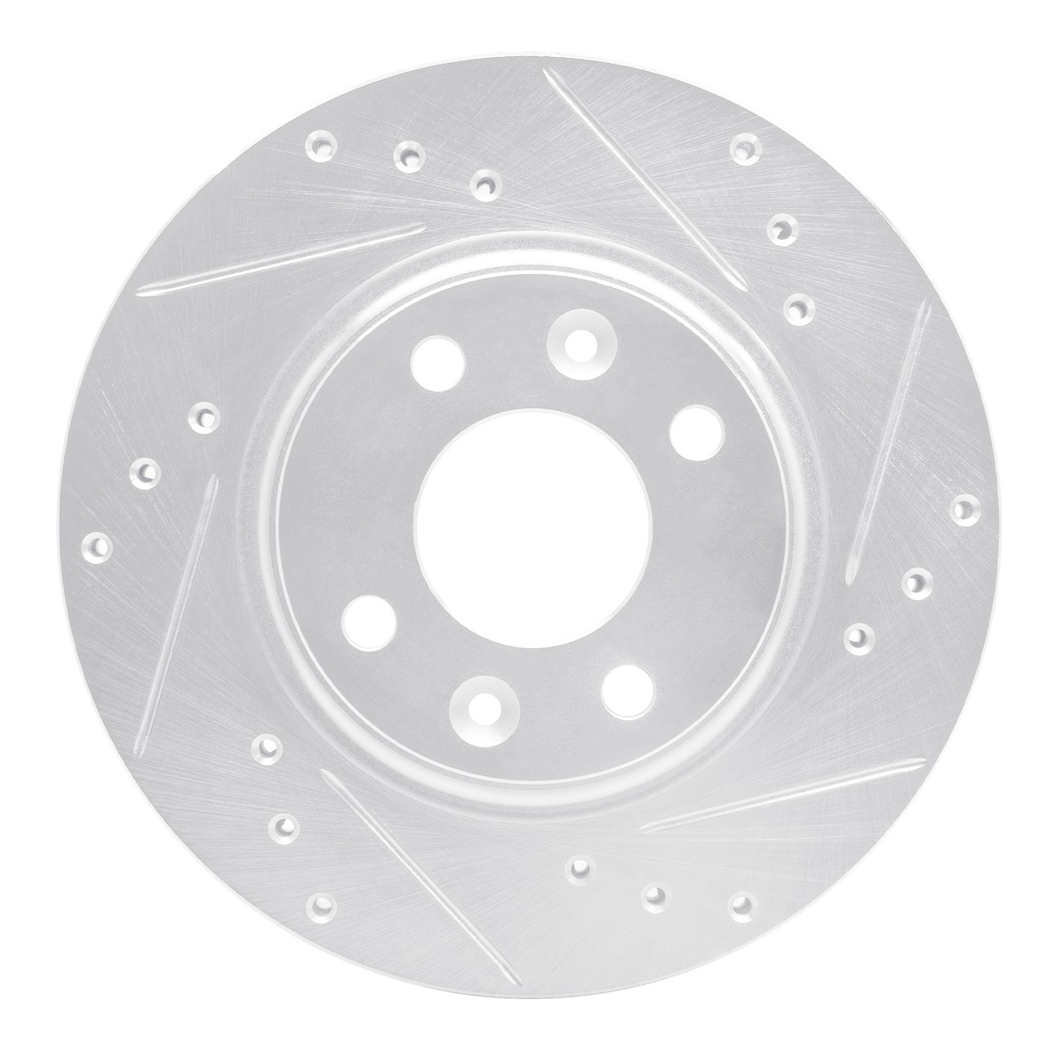 DYN 631-63159R DFC Brake Rotor - Drilled and Slotted - Silver - Image 2