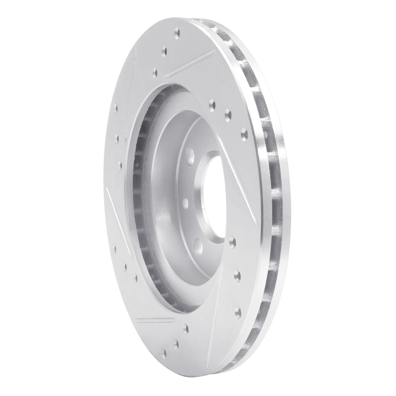 DYN 631-63159R DFC Brake Rotor - Drilled and Slotted - Silver - Image 3
