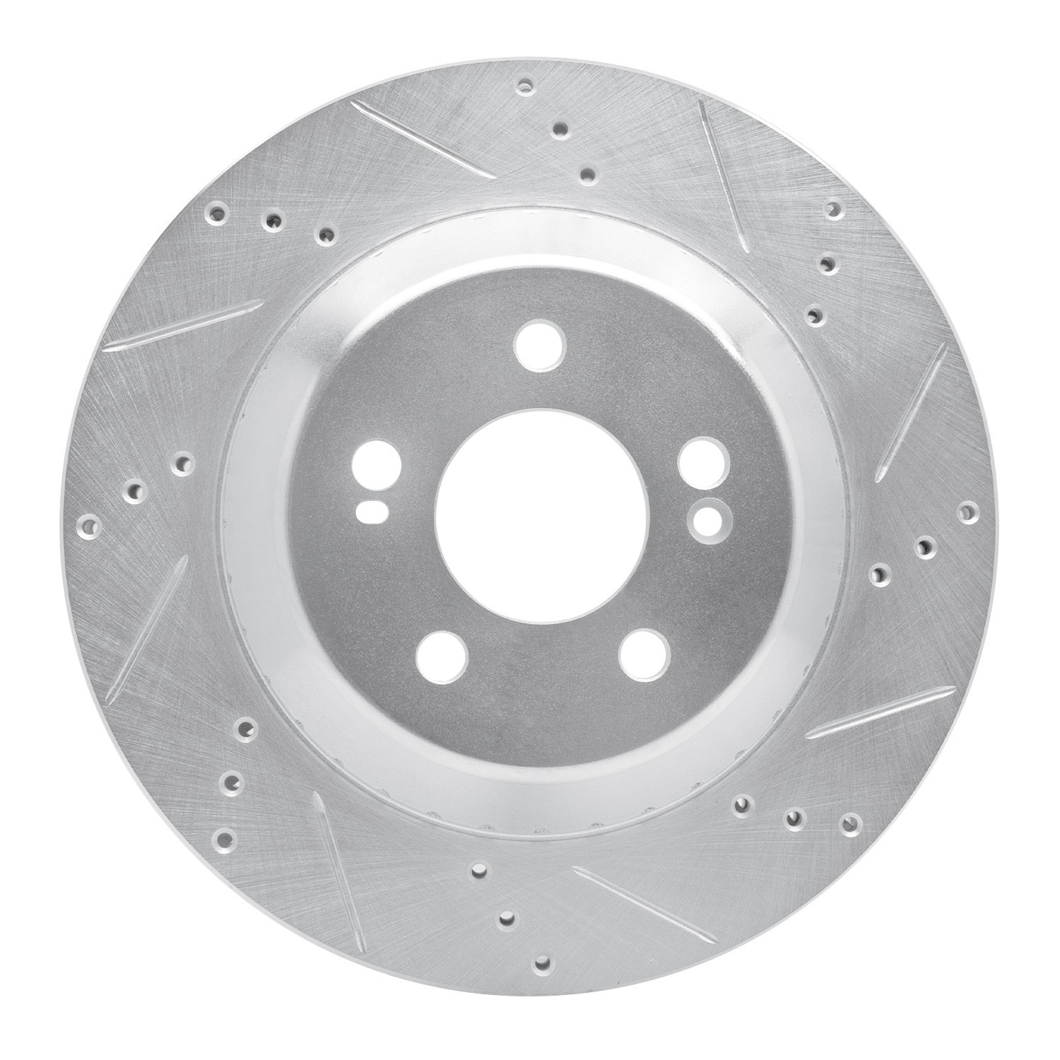 DYN 631-63165R DFC Brake Rotor - Drilled and Slotted - Silver
