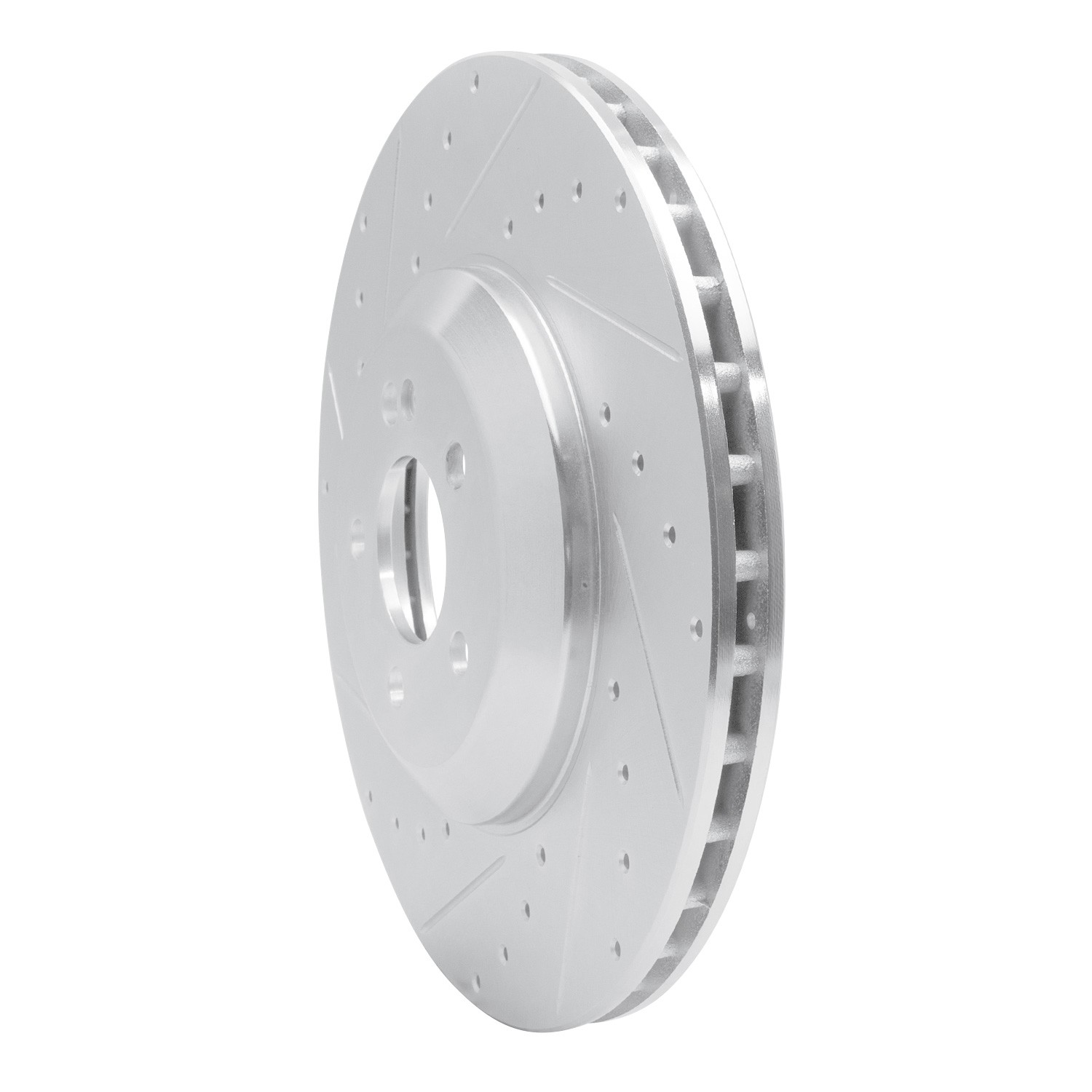 DYN 631-63166L DFC Brake Rotor - Drilled and Slotted - Silver - Image 3