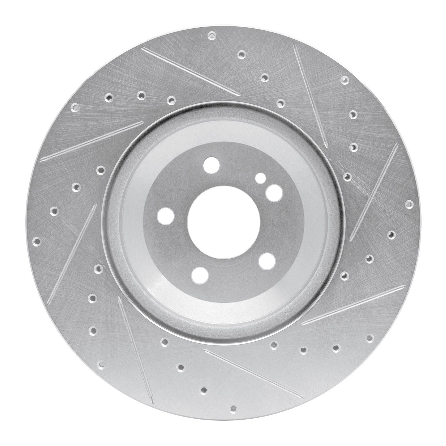 DYN 631-63166L DFC Brake Rotor - Drilled and Slotted - Silver - Image 4