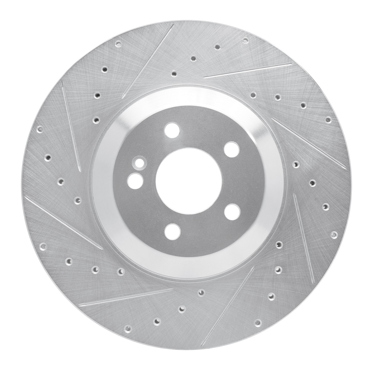 DYN 631-63166L DFC Brake Rotor - Drilled and Slotted - Silver