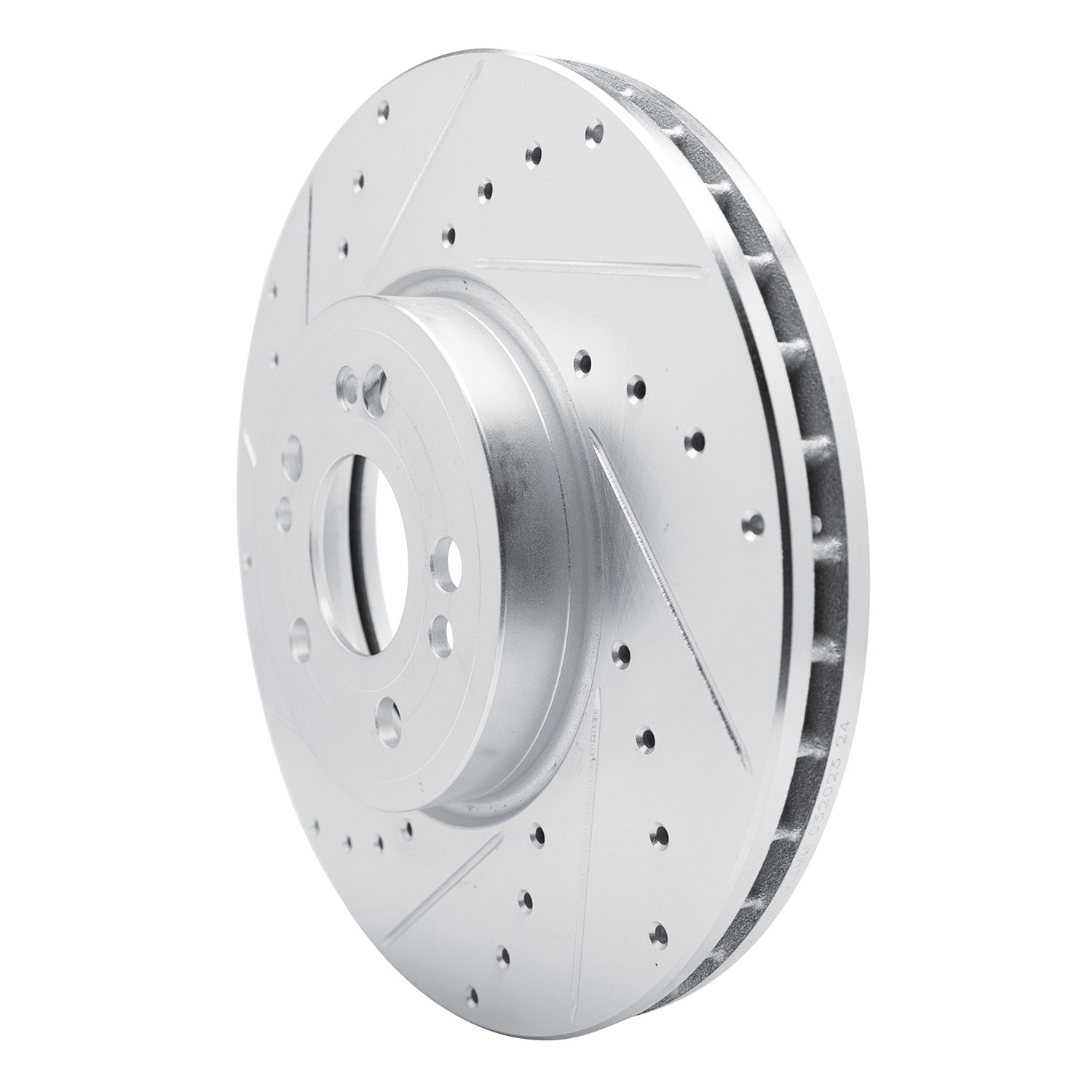 DYN 631-63181L DFC Brake Rotor - Drilled and Slotted - Silver - Image 3