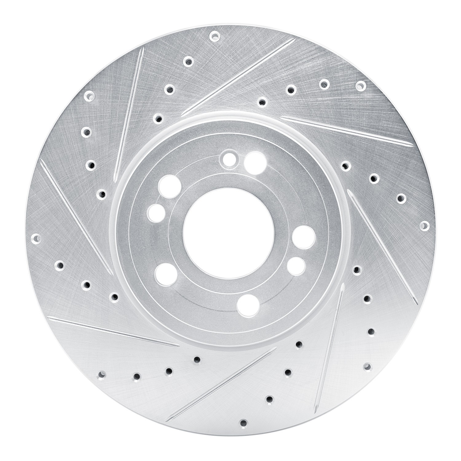 DYN 631-63181L DFC Brake Rotor - Drilled and Slotted - Silver - Image 4