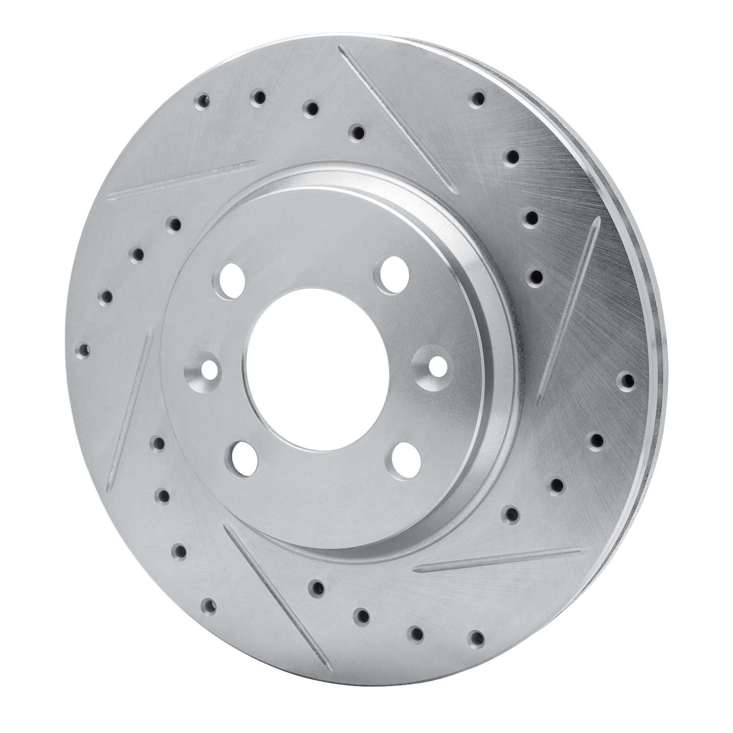 DYN 631-65005R DFC Brake Rotor - Drilled and Slotted - Silver - Image 2