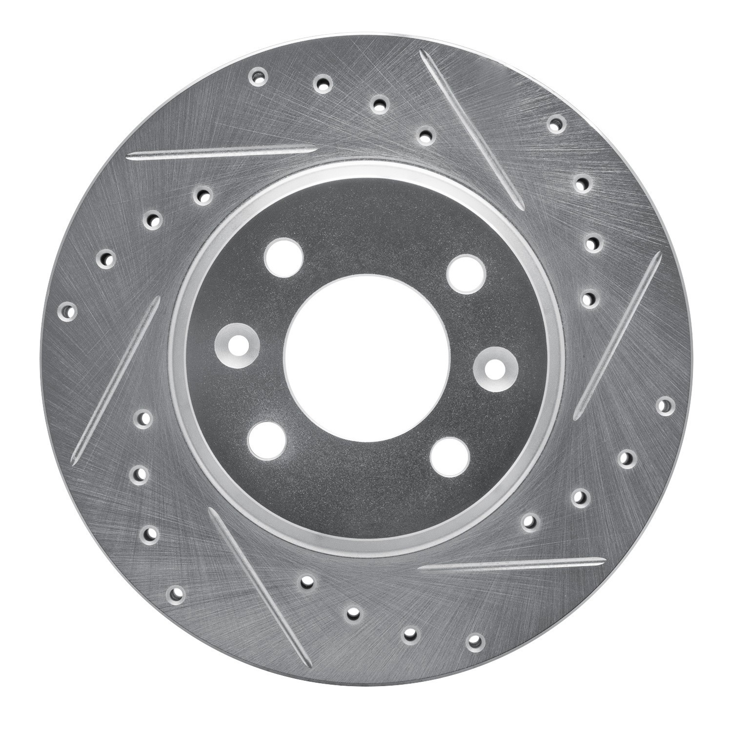 DYN 631-65005R DFC Brake Rotor - Drilled and Slotted - Silver - Image 3