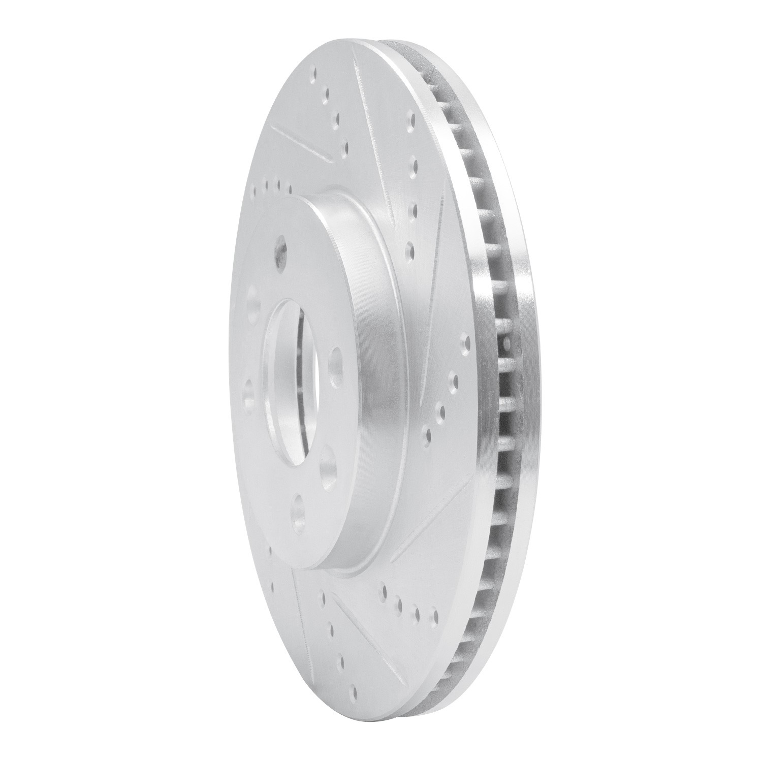 DYN 631-65007R DFC Brake Rotor - Drilled and Slotted - Silver - Image 3
