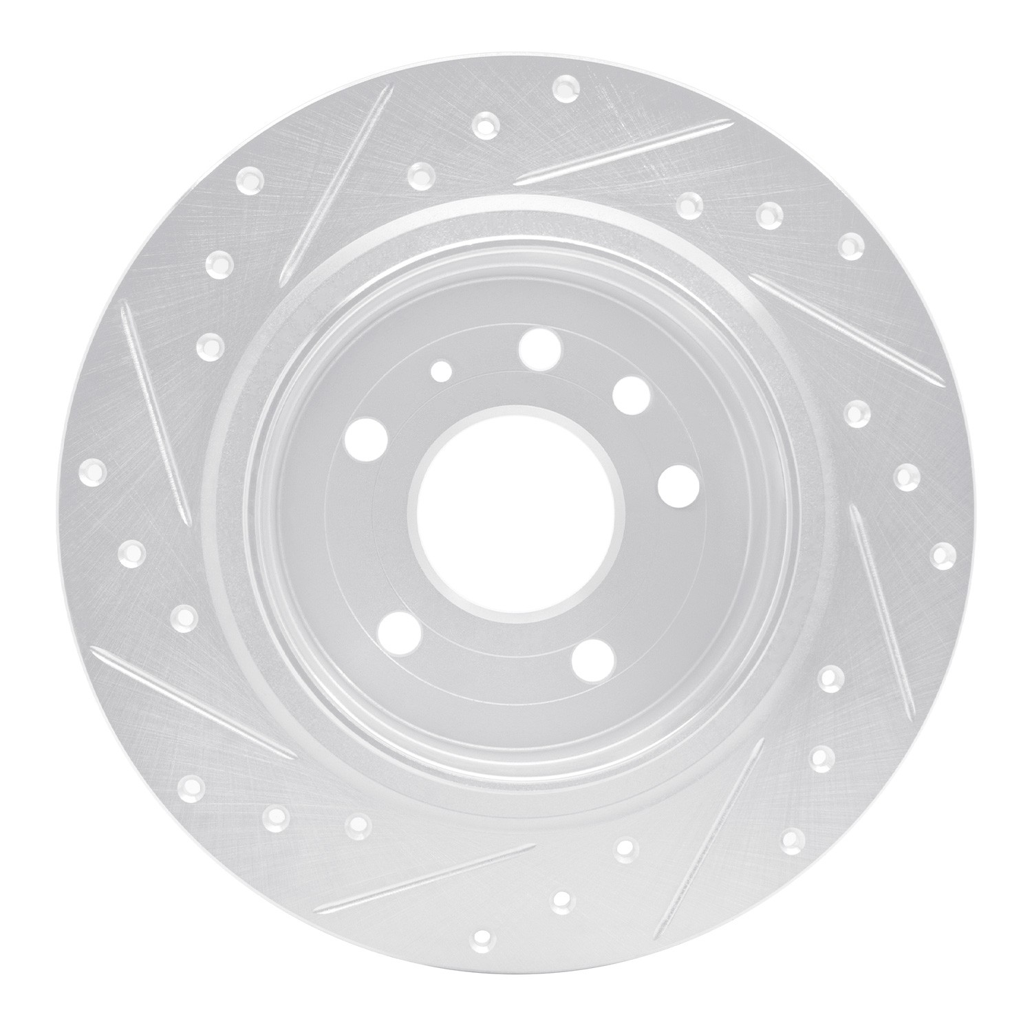 DYN 631-65012R DFC Brake Rotor - Drilled and Slotted - Silver - Image 3