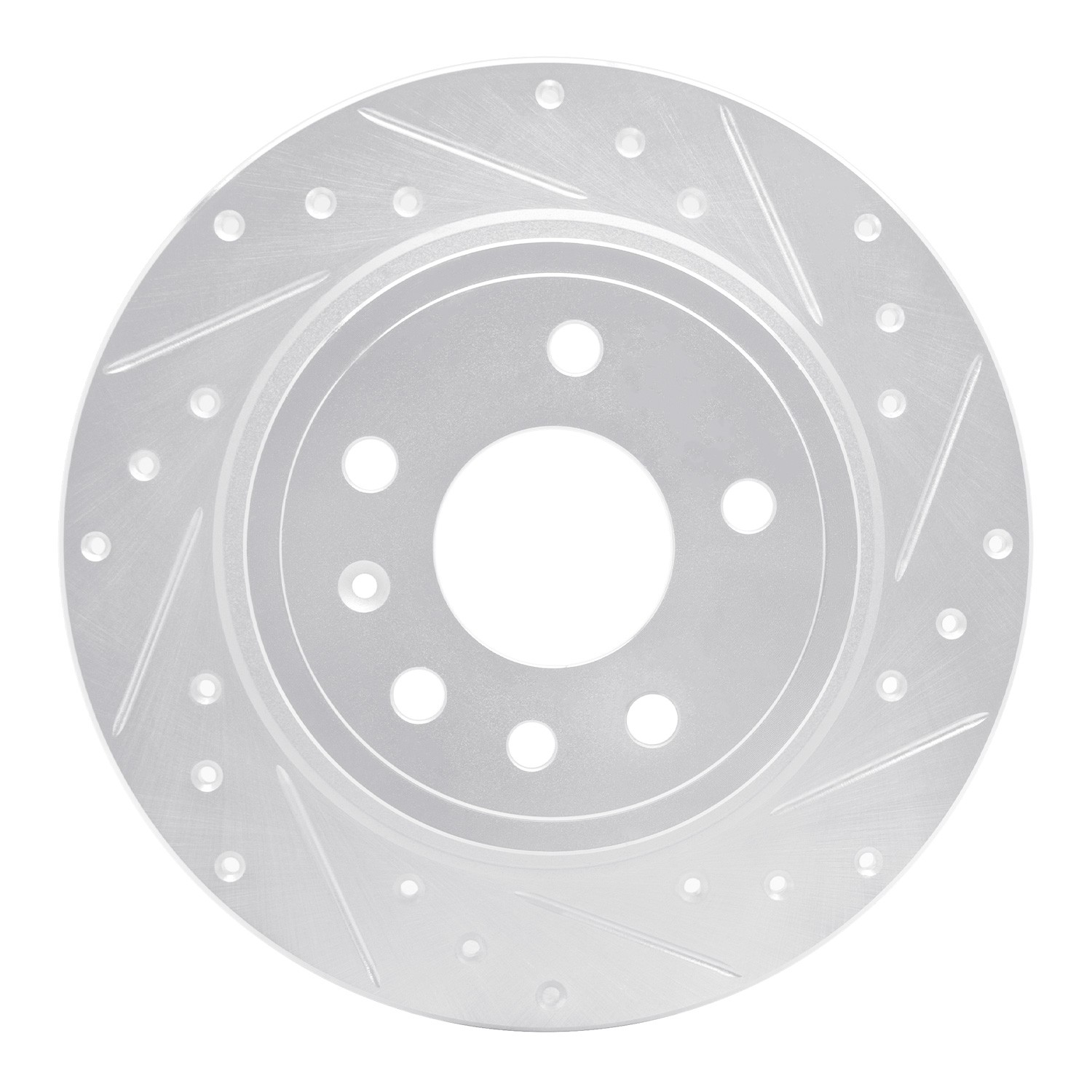 DYN 631-65012R DFC Brake Rotor - Drilled and Slotted - Silver - Image 5