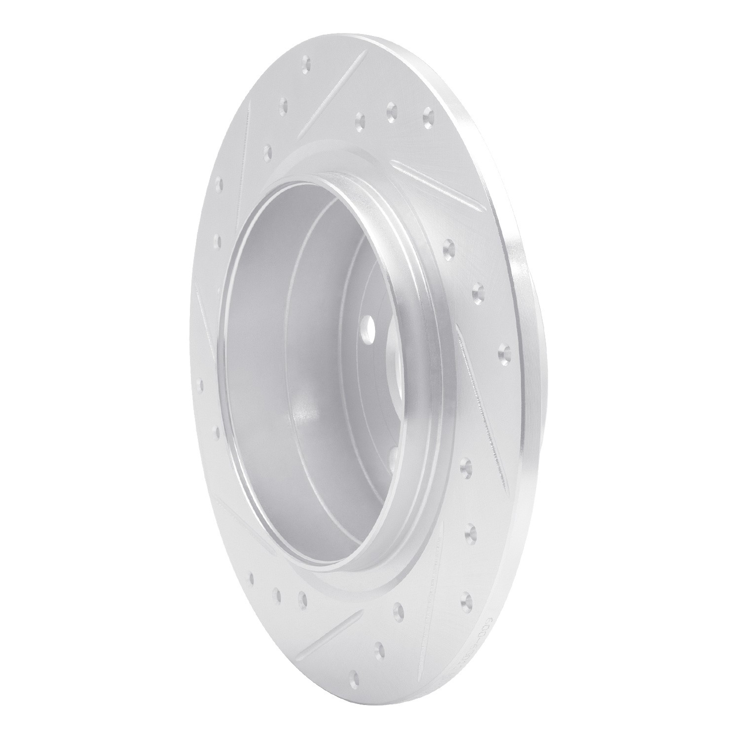 DYN 631-65012R DFC Brake Rotor - Drilled and Slotted - Silver - Image 2