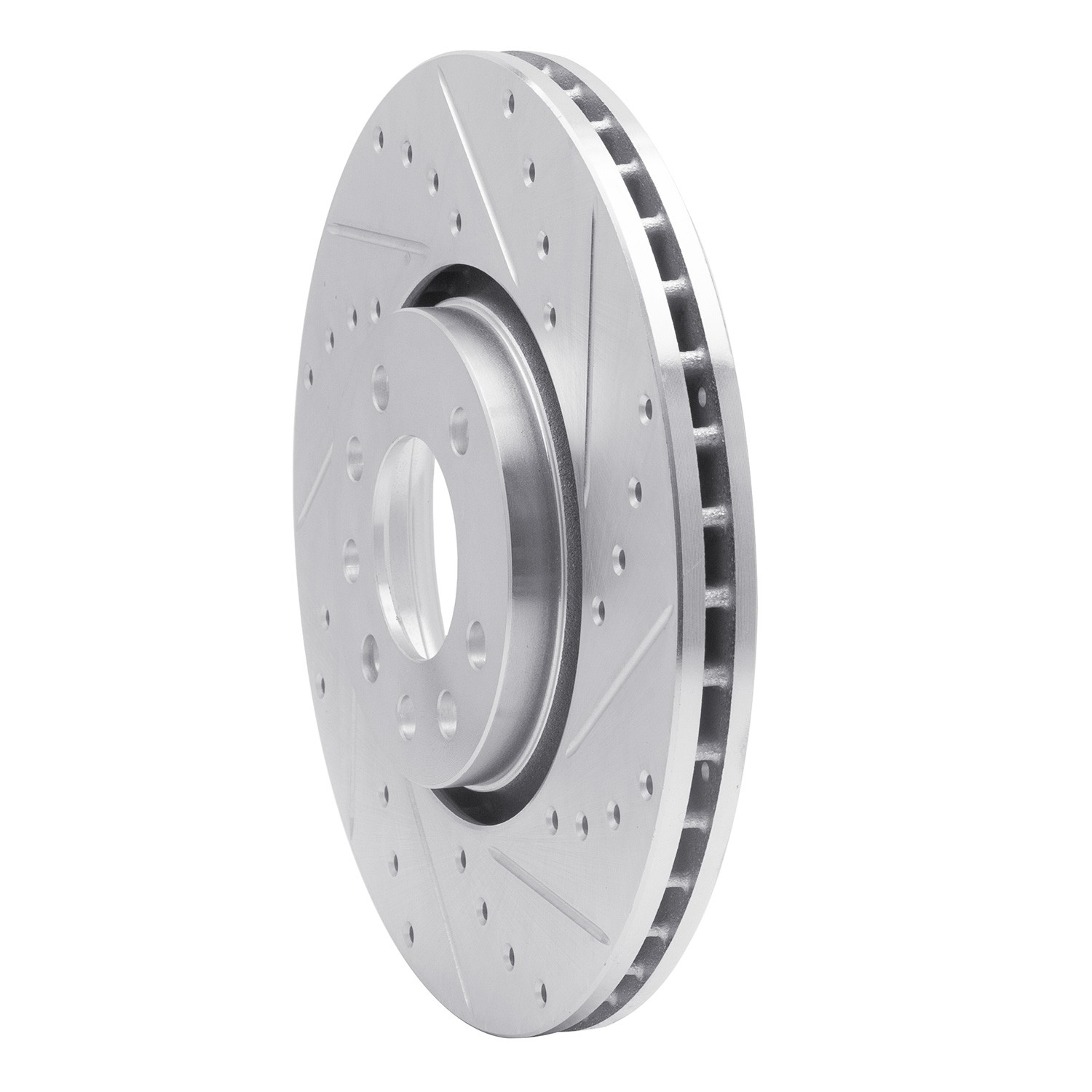 DYN 631-65013R DFC Brake Rotor - Drilled and Slotted - Silver - Image 3