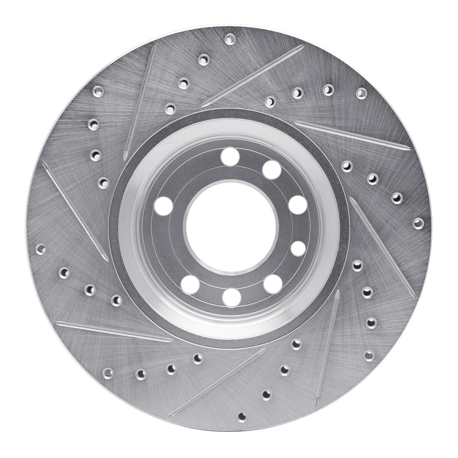 DYN 631-65013R DFC Brake Rotor - Drilled and Slotted - Silver - Image 4