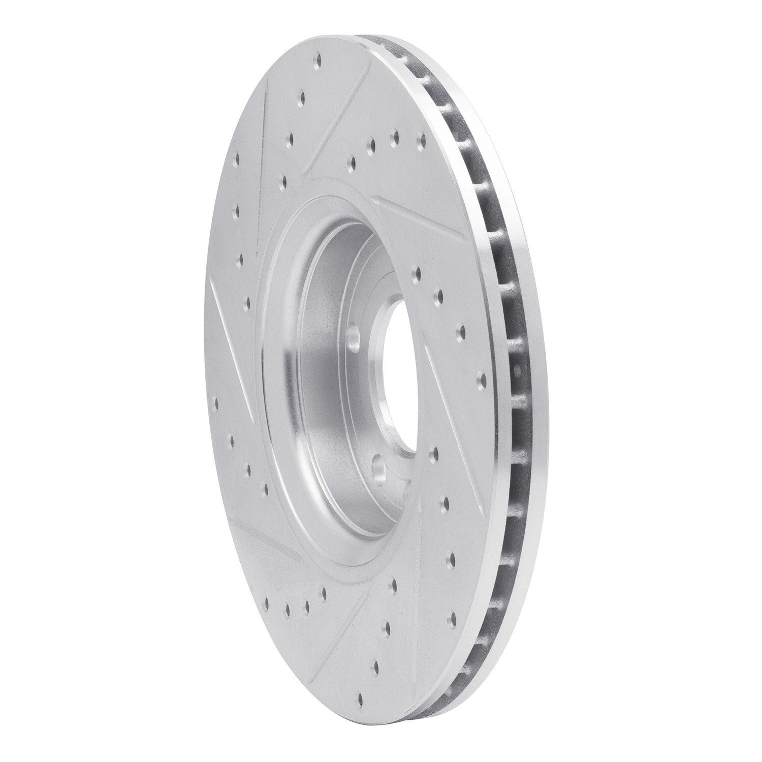 DYN 631-65013R DFC Brake Rotor - Drilled and Slotted - Silver - Image 2