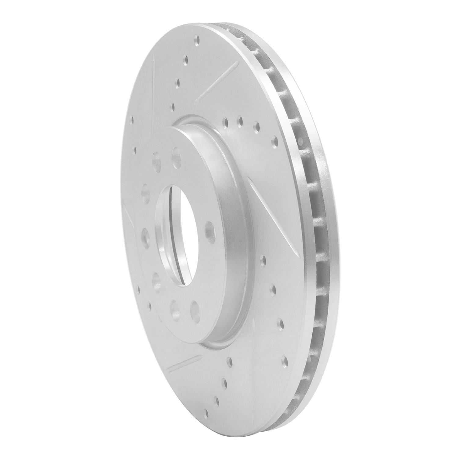 DYN 631-65015L DFC Brake Rotor - Drilled and Slotted - Silver - Image 3