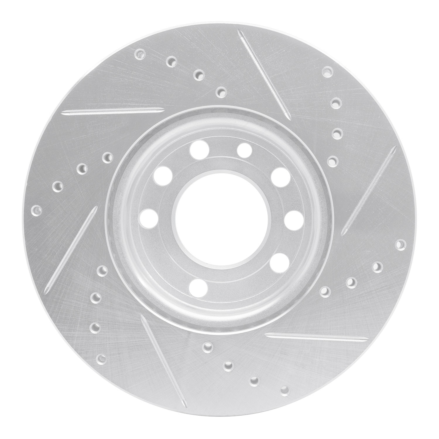 DYN 631-65015L DFC Brake Rotor - Drilled and Slotted - Silver - Image 4