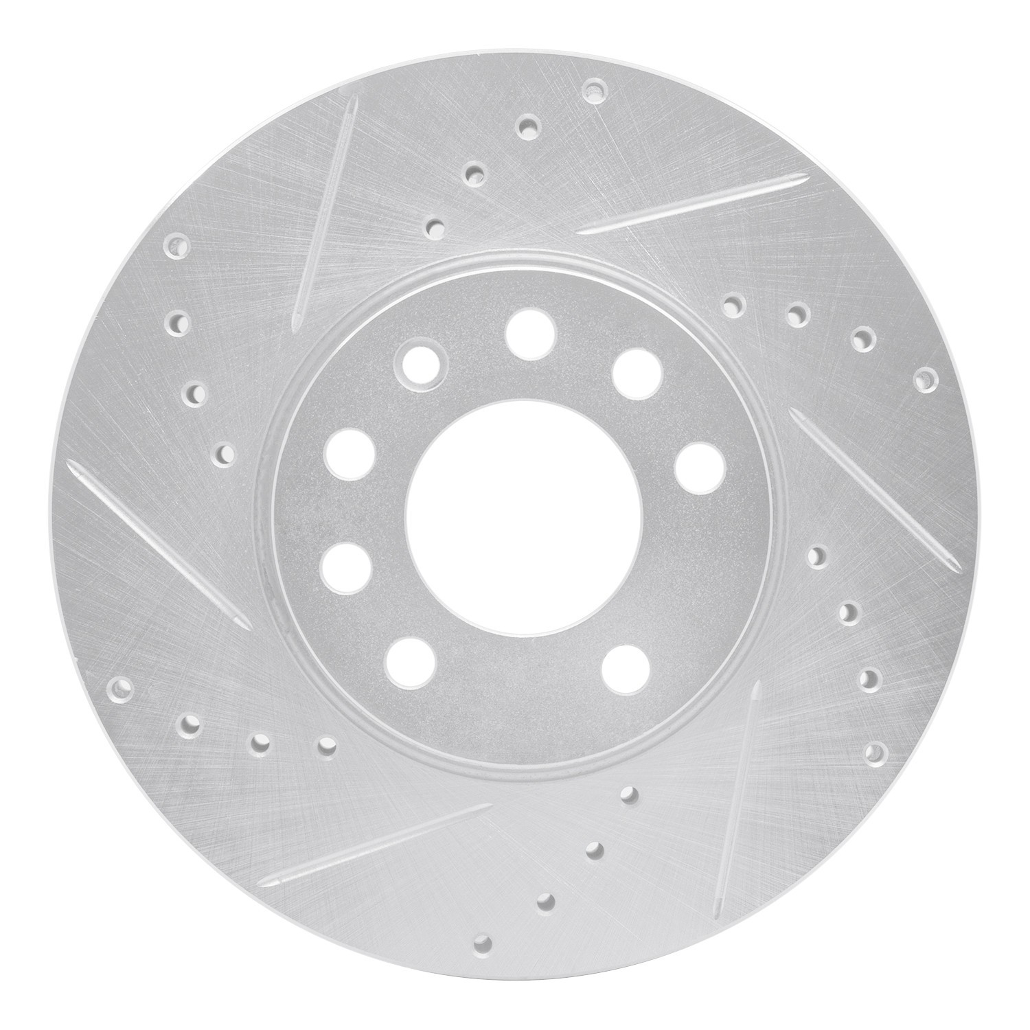 DYN 631-65015L DFC Brake Rotor - Drilled and Slotted - Silver - Image 5