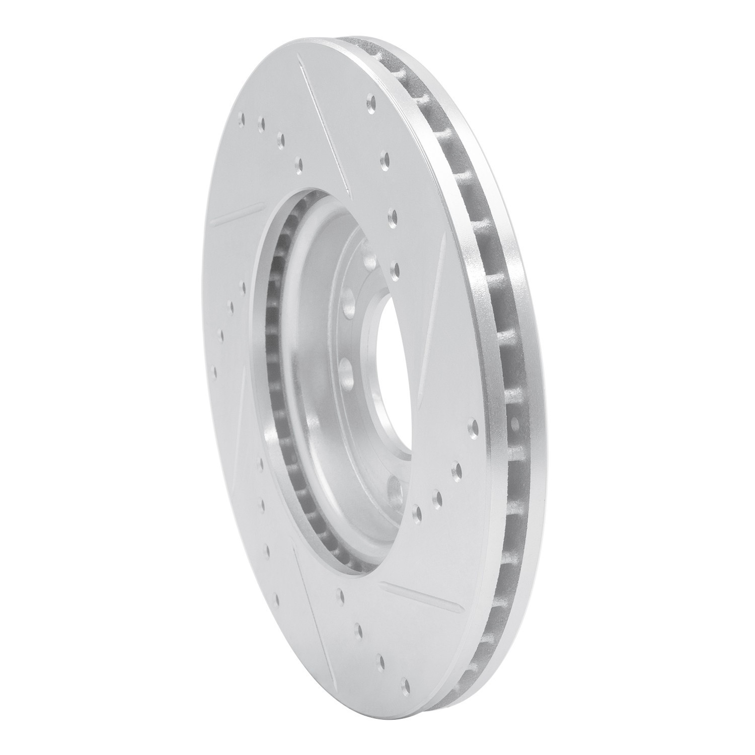 DYN 631-65015L DFC Brake Rotor - Drilled and Slotted - Silver - Image 2