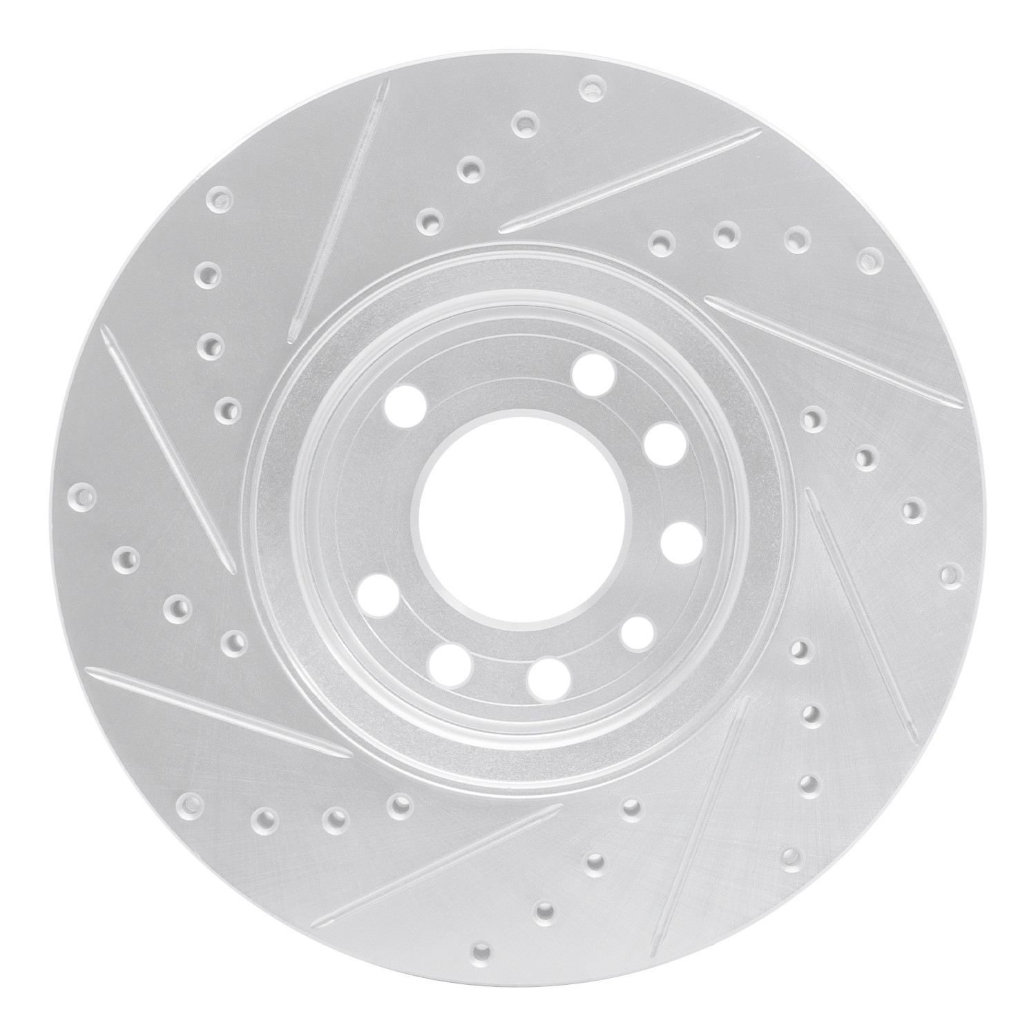 DYN 631-65016R DFC Brake Rotor - Drilled and Slotted - Silver - Image 4