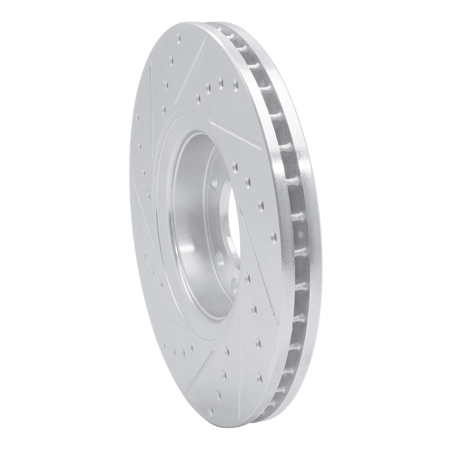 DYN 631-65016R DFC Brake Rotor - Drilled and Slotted - Silver - Image 2