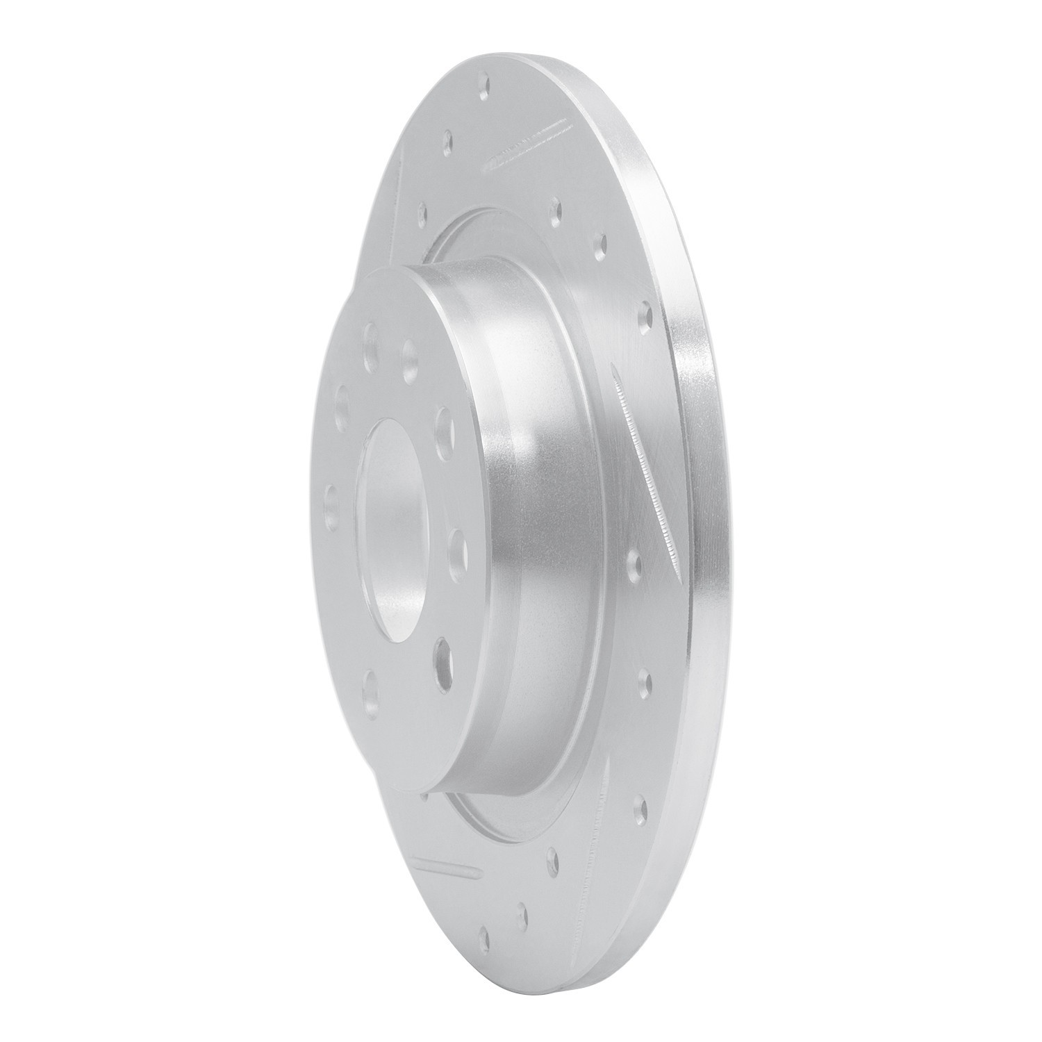 DYN 631-65017L DFC Brake Rotor - Drilled and Slotted - Silver - Image 2
