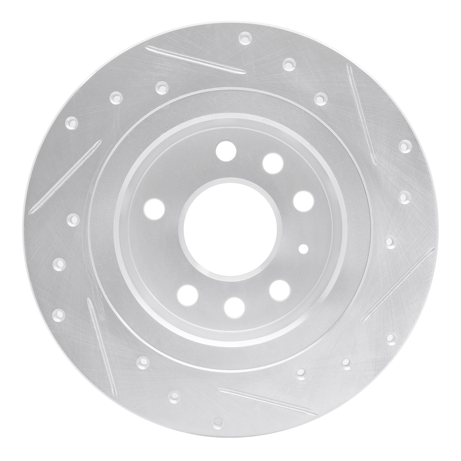 DYN 631-65017L DFC Brake Rotor - Drilled and Slotted - Silver - Image 3