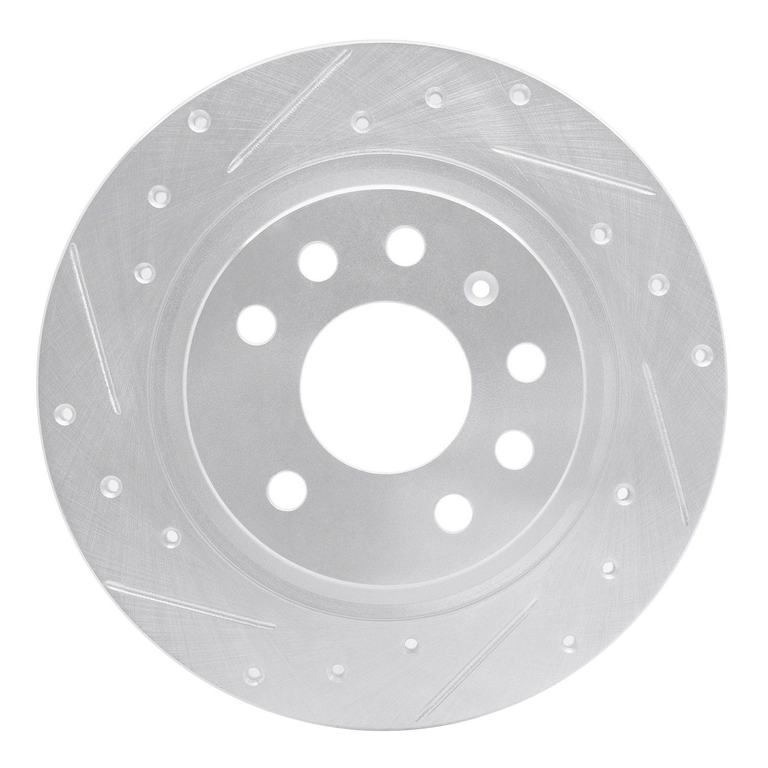 DYN 631-65017L DFC Brake Rotor - Drilled and Slotted - Silver - Image 4