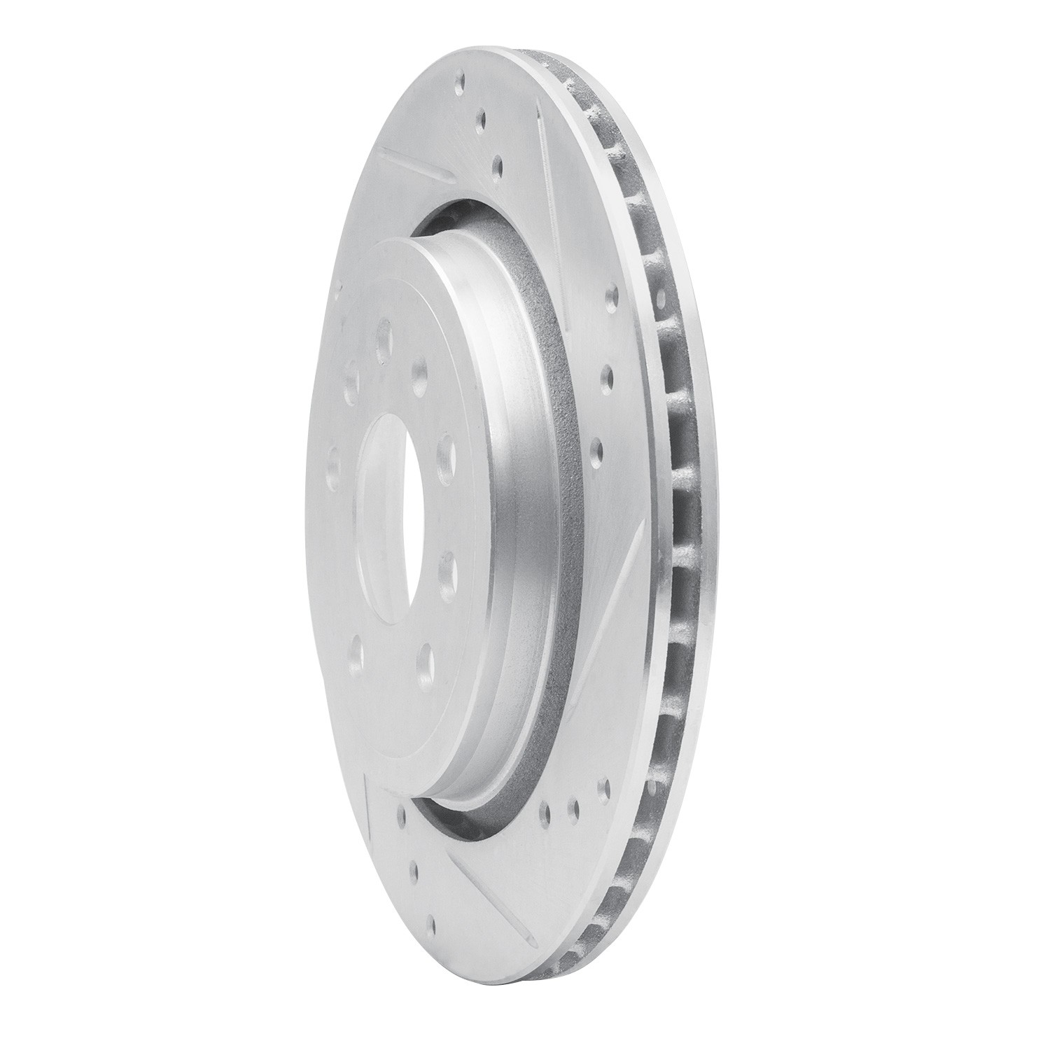 DYN 631-65018R DFC Brake Rotor - Drilled and Slotted - Silver - Image 3