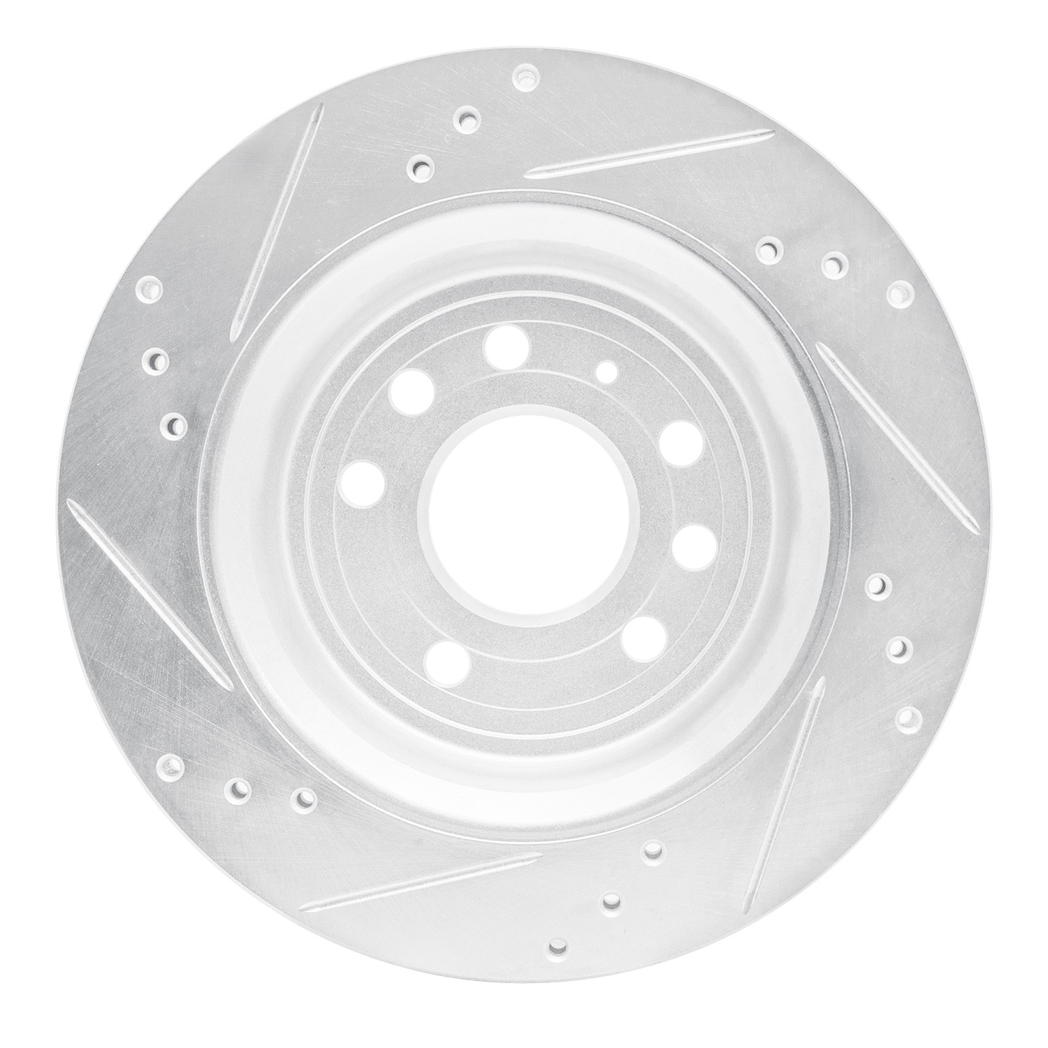 DYN 631-65018R DFC Brake Rotor - Drilled and Slotted - Silver - Image 4