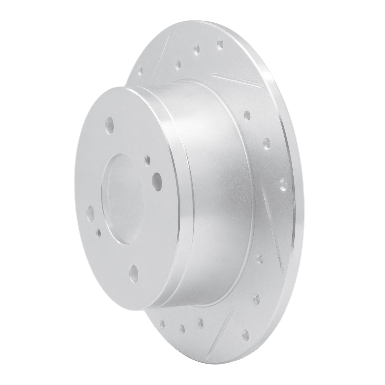DYN 631-67010L DFC Brake Rotor - Drilled and Slotted - Silver - Image 4