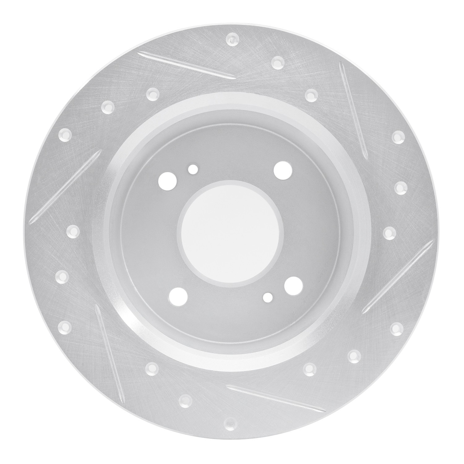 DYN 631-67010L DFC Brake Rotor - Drilled and Slotted - Silver - Image 5