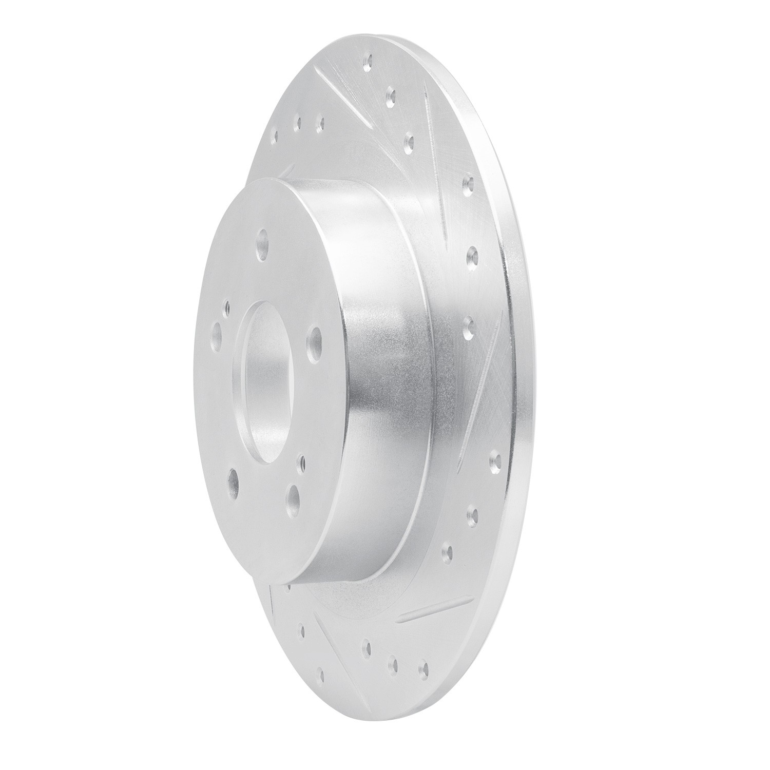 DYN 631-67018R DFC Brake Rotor - Drilled and Slotted - Silver - Image 3