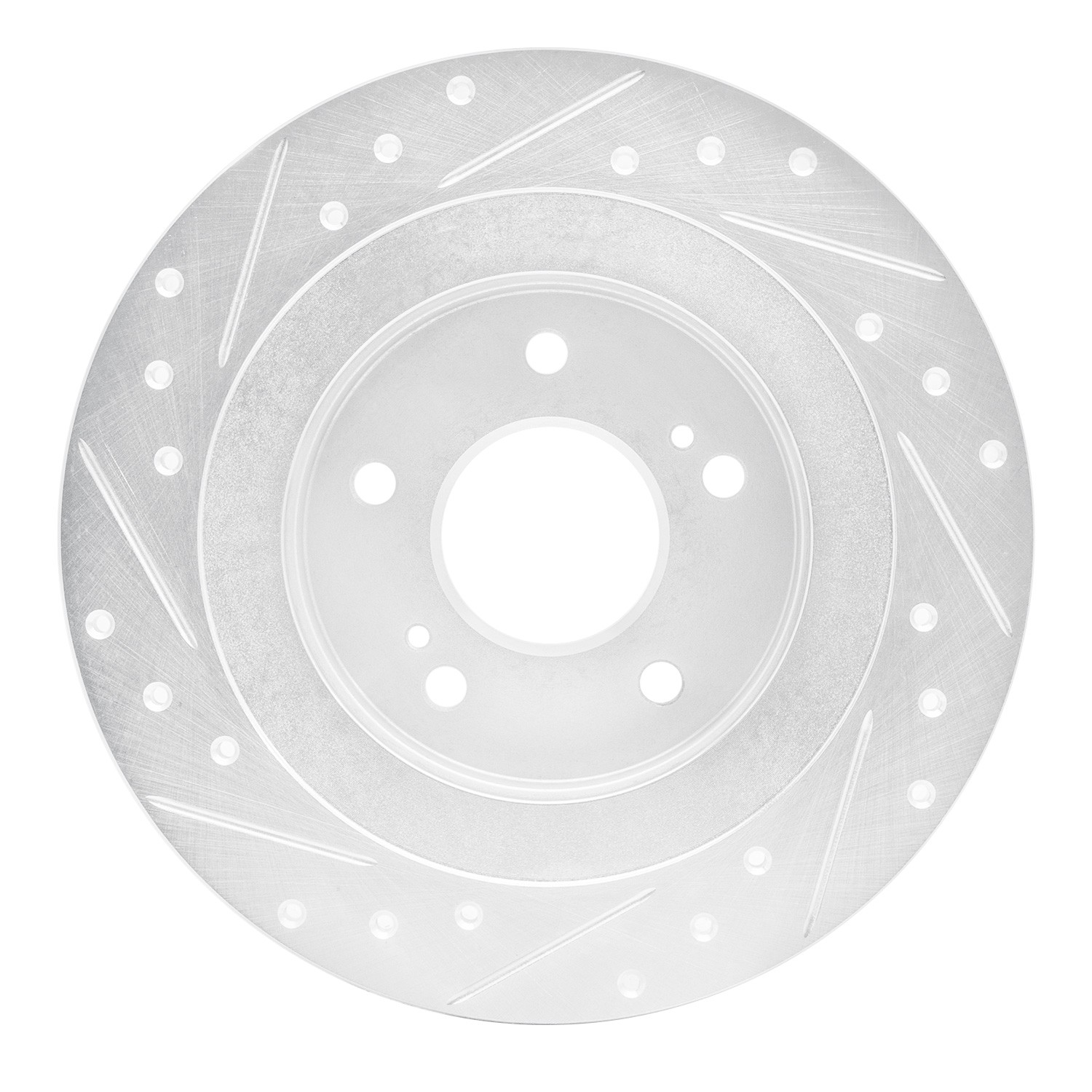 DYN 631-67018R DFC Brake Rotor - Drilled and Slotted - Silver - Image 4