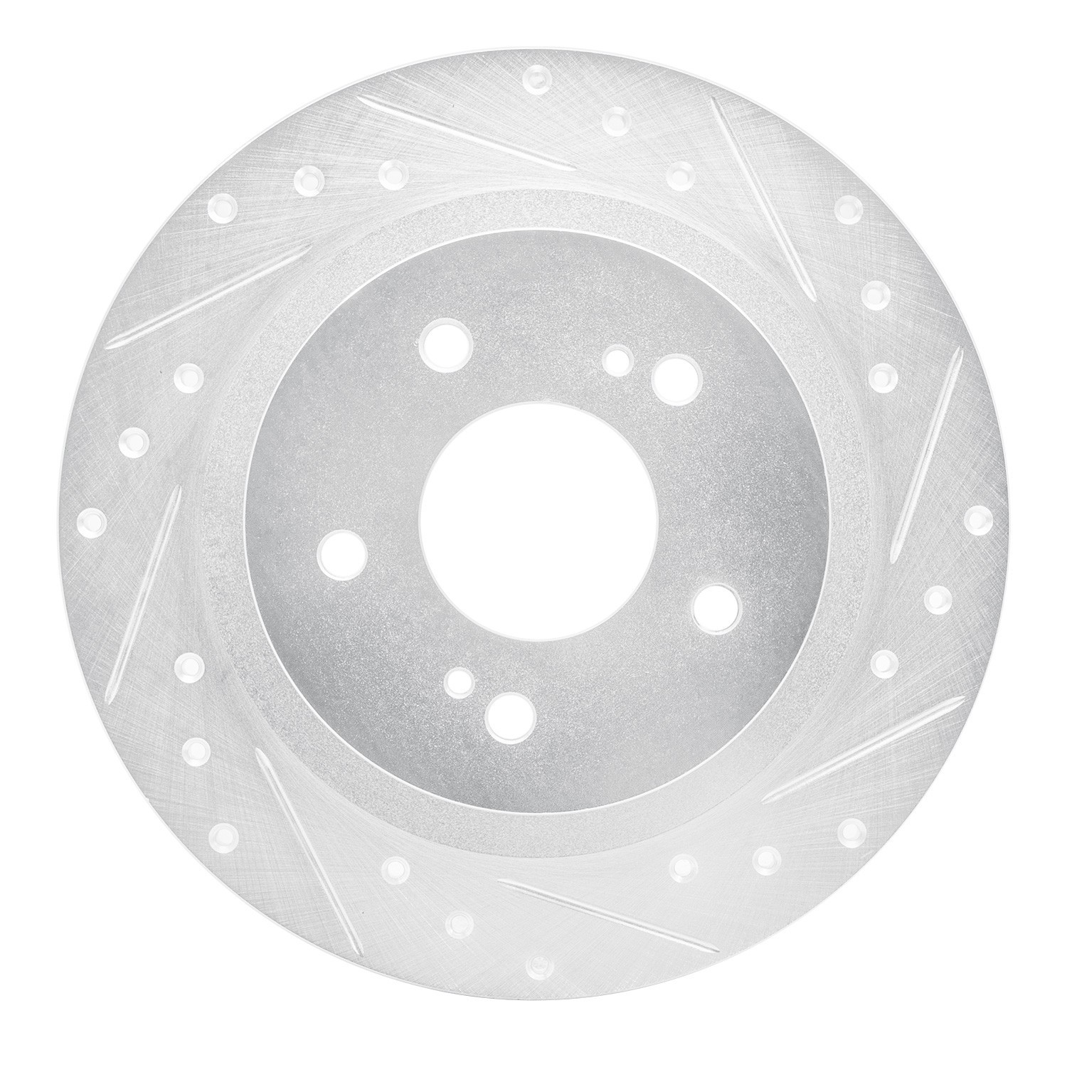 DYN 631-67018R DFC Brake Rotor - Drilled and Slotted - Silver - Image 5