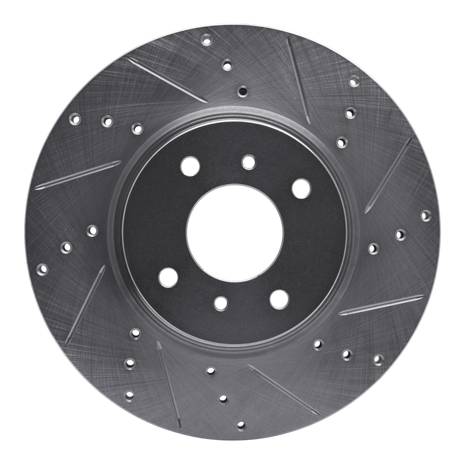 DYN 631-67054R DFC Brake Rotor - Drilled and Slotted - Silver - Image 3