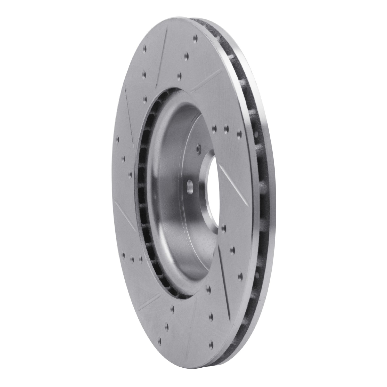 DYN 631-67054R DFC Brake Rotor - Drilled and Slotted - Silver - Image 4