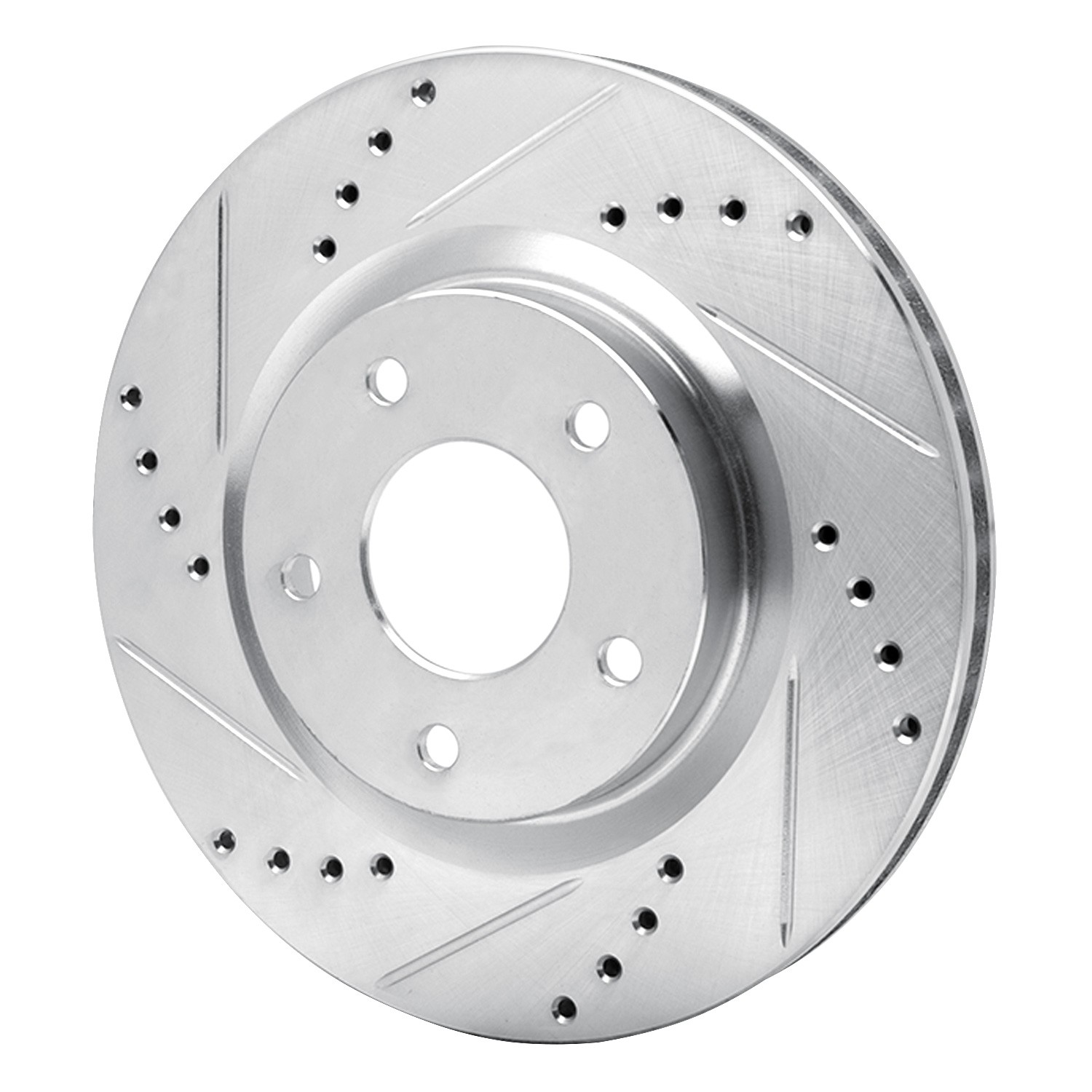 DYN 631-67058L DFC Brake Rotor - Drilled and Slotted - Silver - Image 3