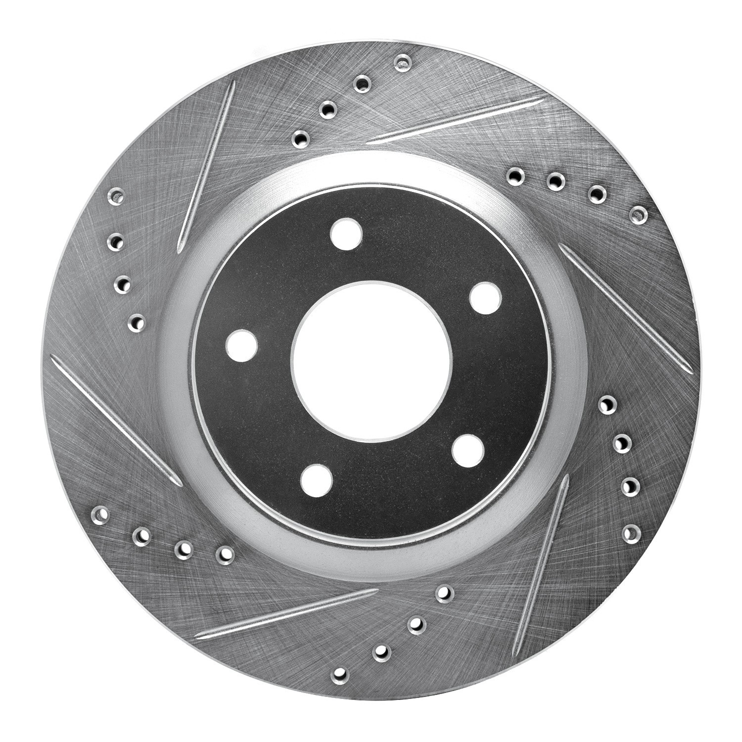 DYN 631-67058L DFC Brake Rotor - Drilled and Slotted - Silver - Image 5