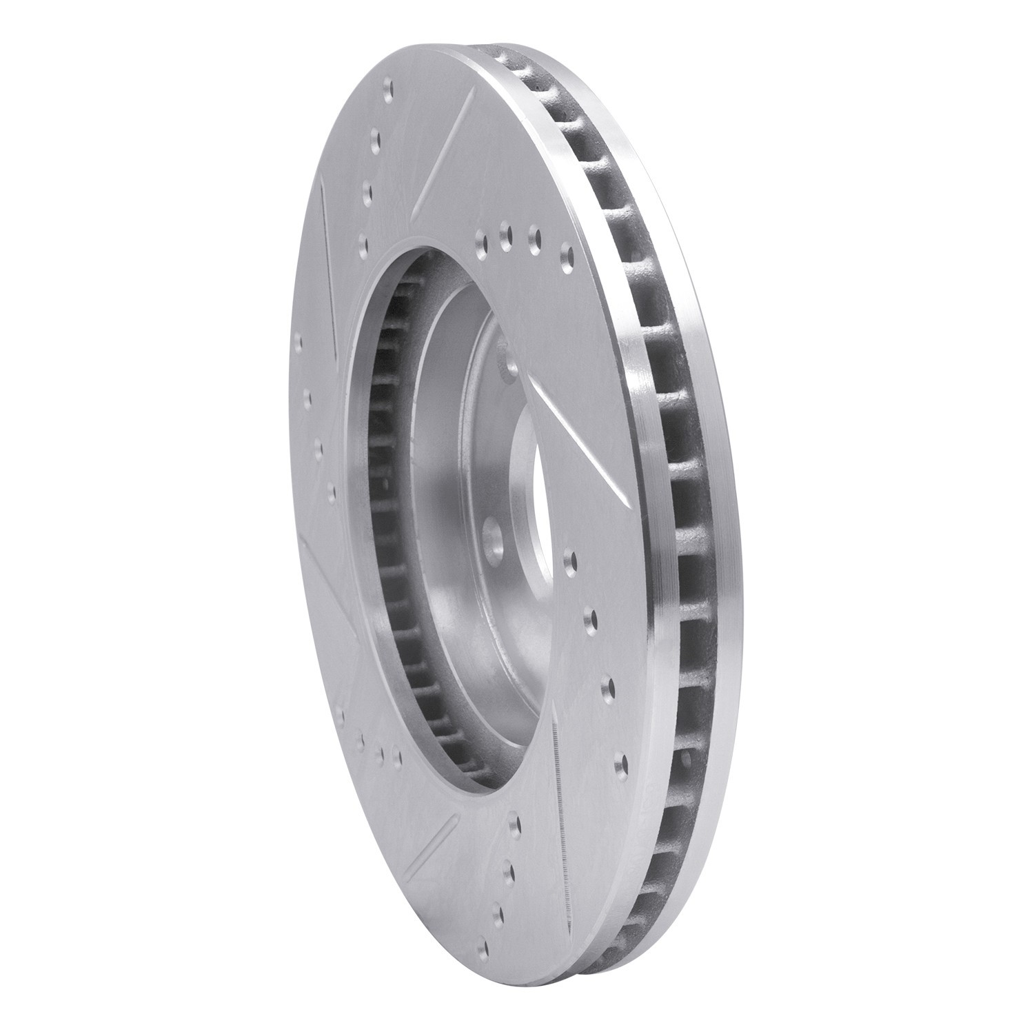 DYN 631-67087R DFC Brake Rotor - Drilled and Slotted - Silver - Image 2
