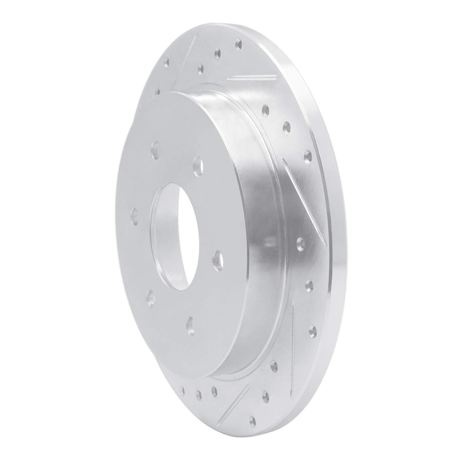 DYN 631-67090L DFC Brake Rotor - Drilled and Slotted - Silver - Image 3