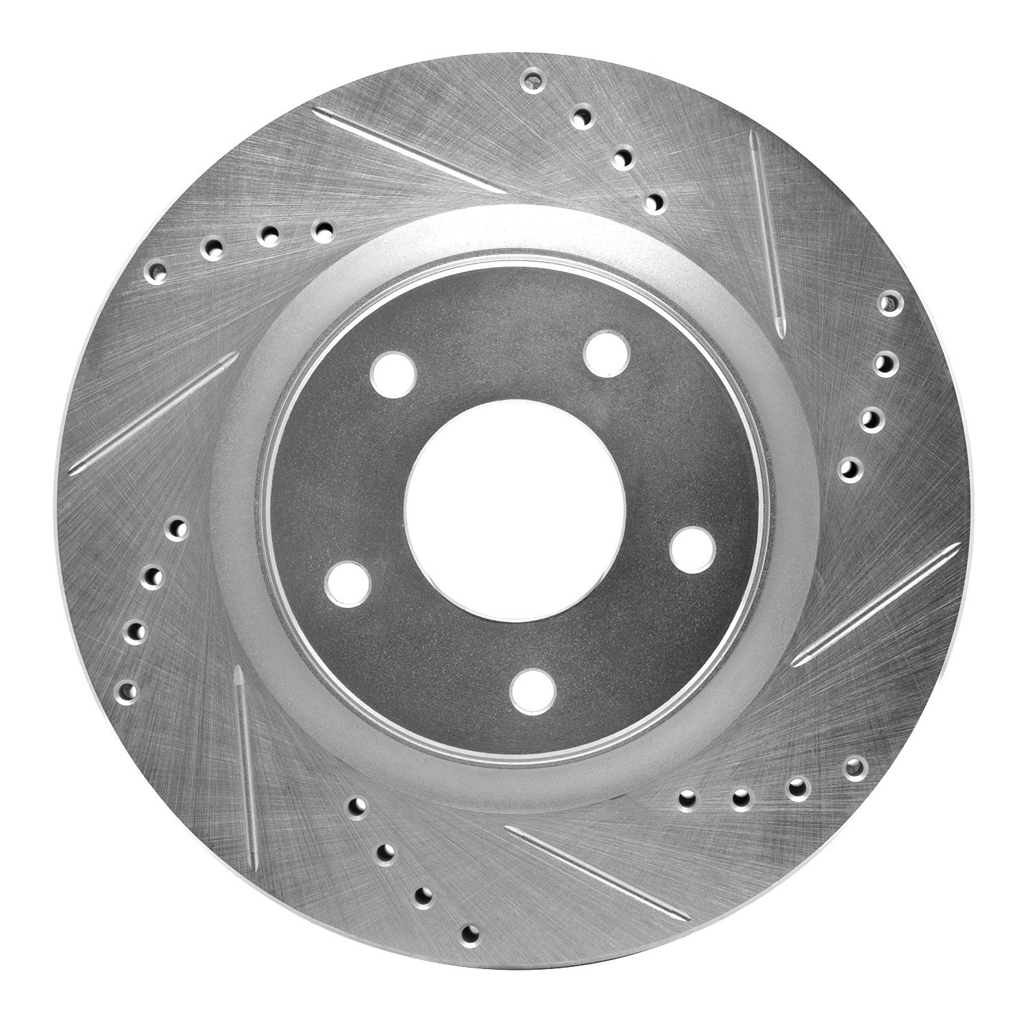 DYN 631-67100R DFC Brake Rotor - Drilled and Slotted - Silver - Image 3