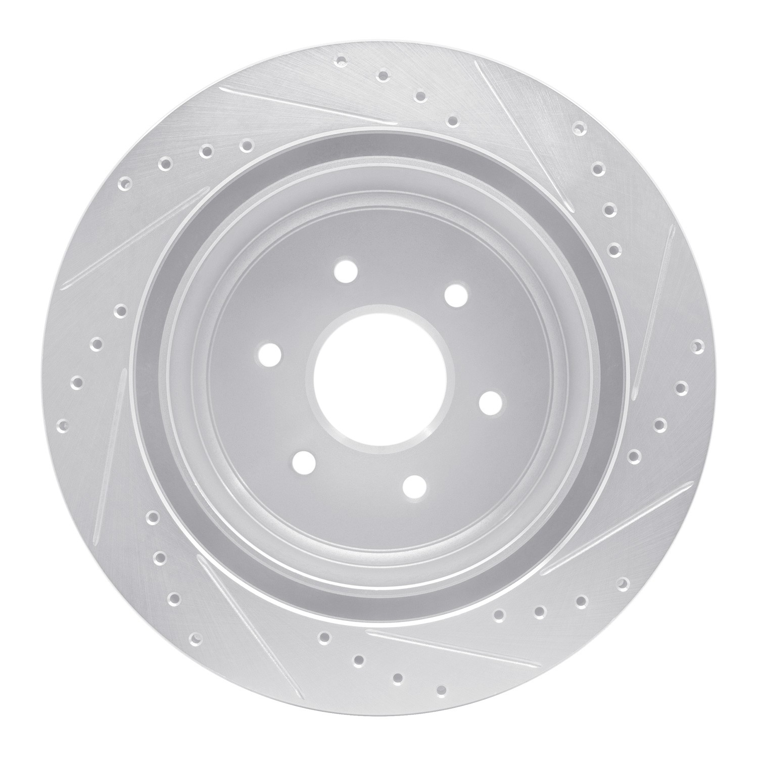 DYN 631-67109L DFC Brake Rotor - Drilled and Slotted - Silver - Image 4