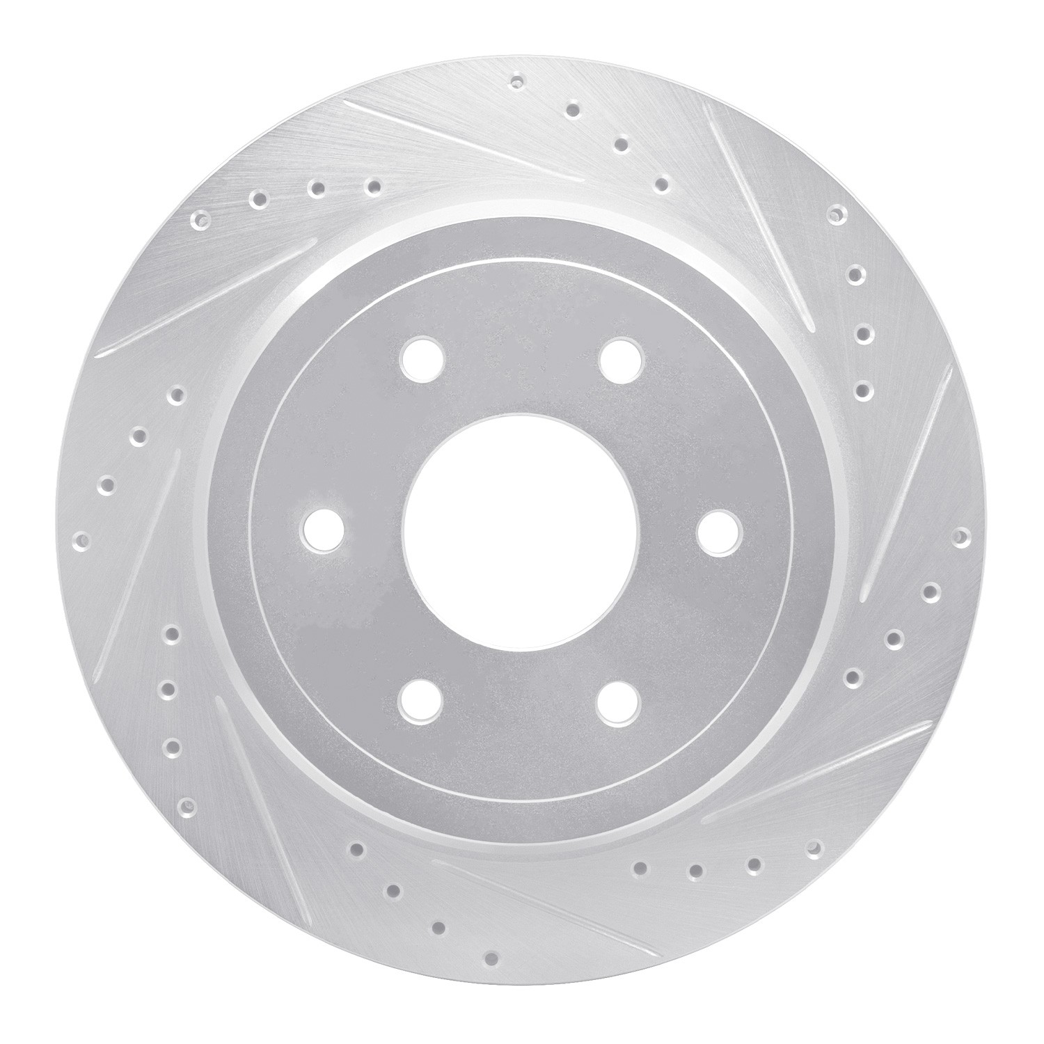 DYN 631-67109R DFC Brake Rotor - Drilled and Slotted - Silver - Image 3