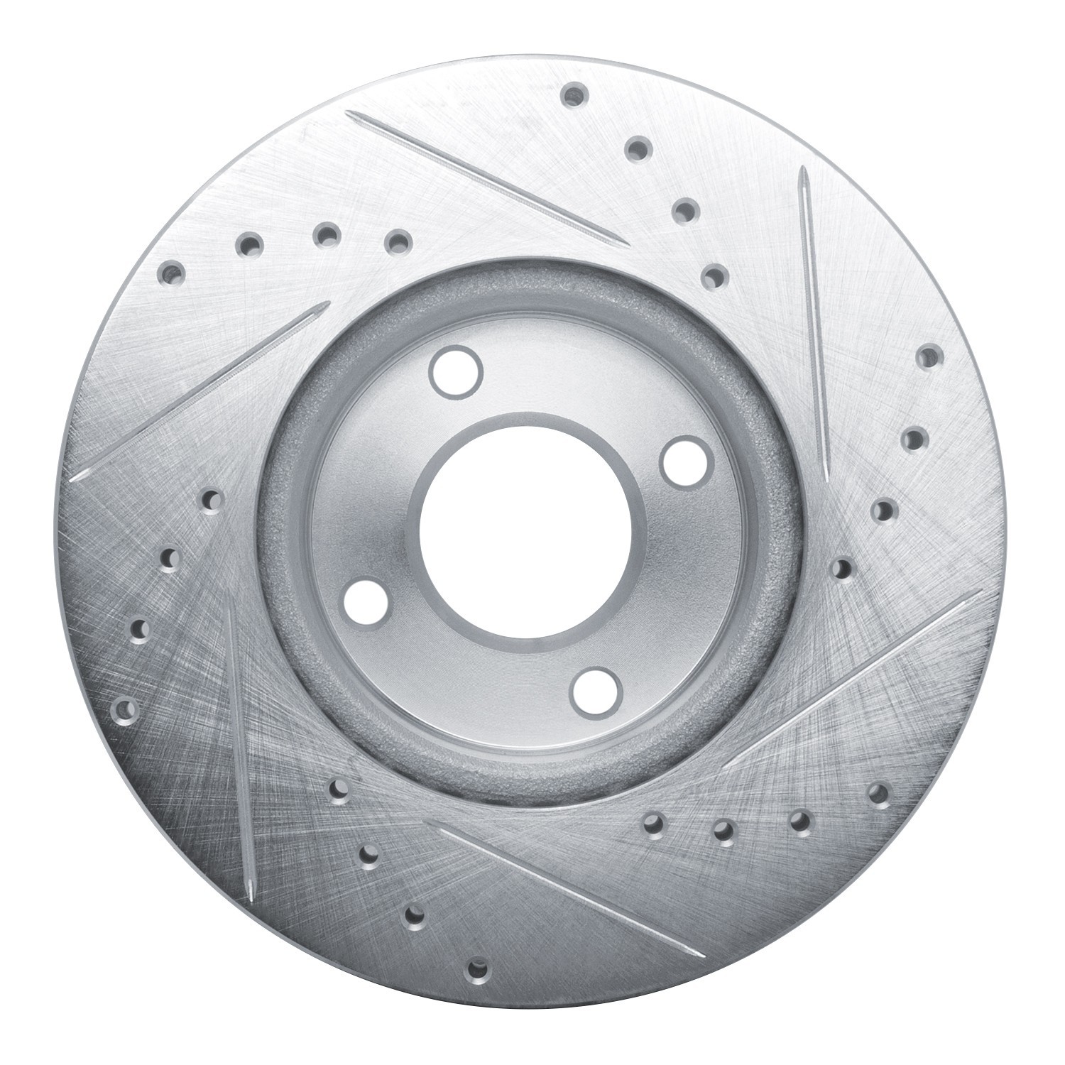 DYN 631-67112L DFC Brake Rotor - Drilled and Slotted - Silver - Image 3