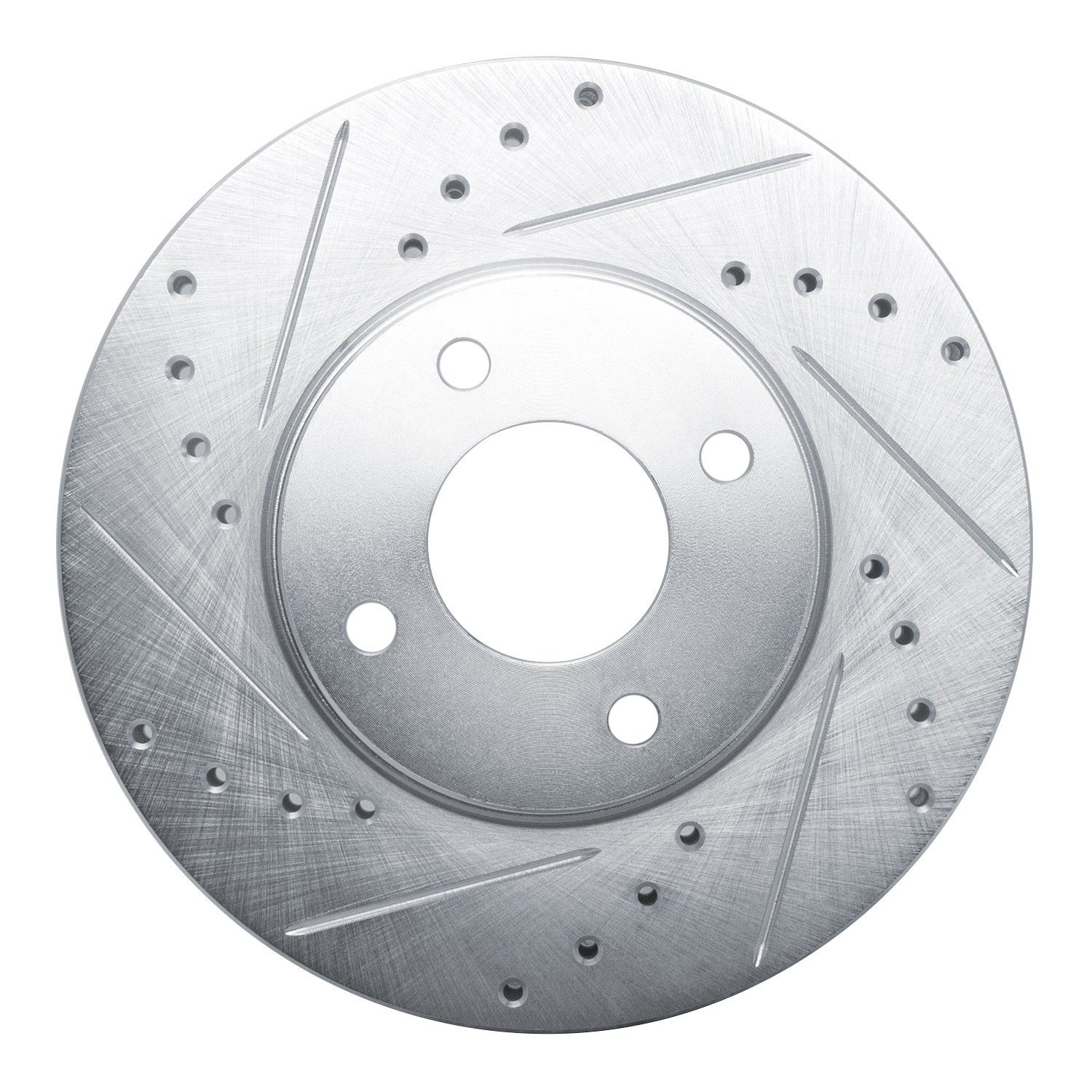 DYN 631-67112L DFC Brake Rotor - Drilled and Slotted - Silver - Image 4