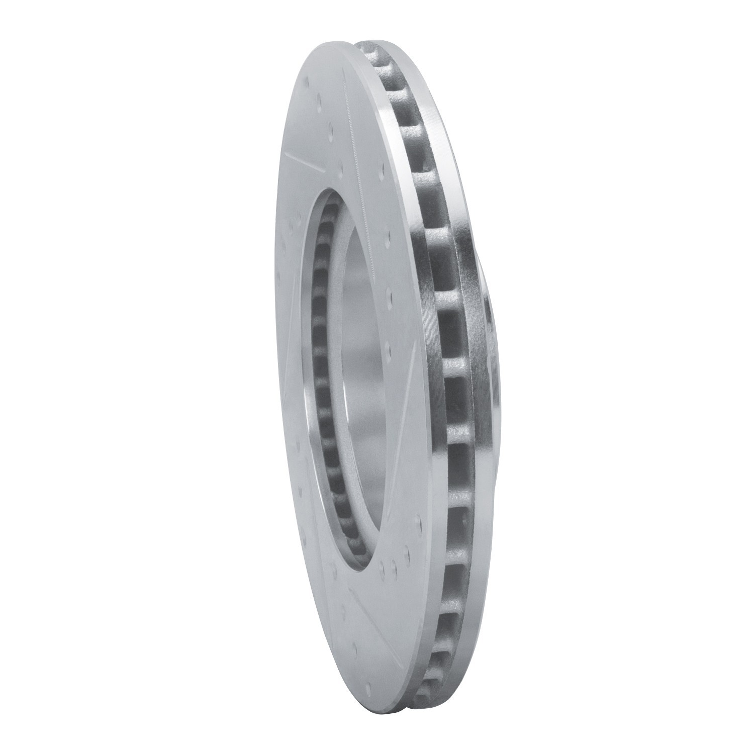 DYN 631-67112L DFC Brake Rotor - Drilled and Slotted - Silver - Image 5