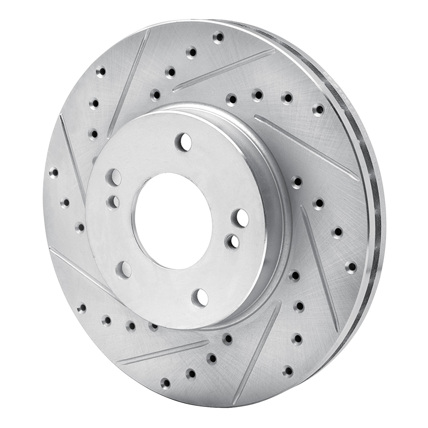 DYN 631-68002L DFC Brake Rotor - Drilled and Slotted - Silver - Image 3