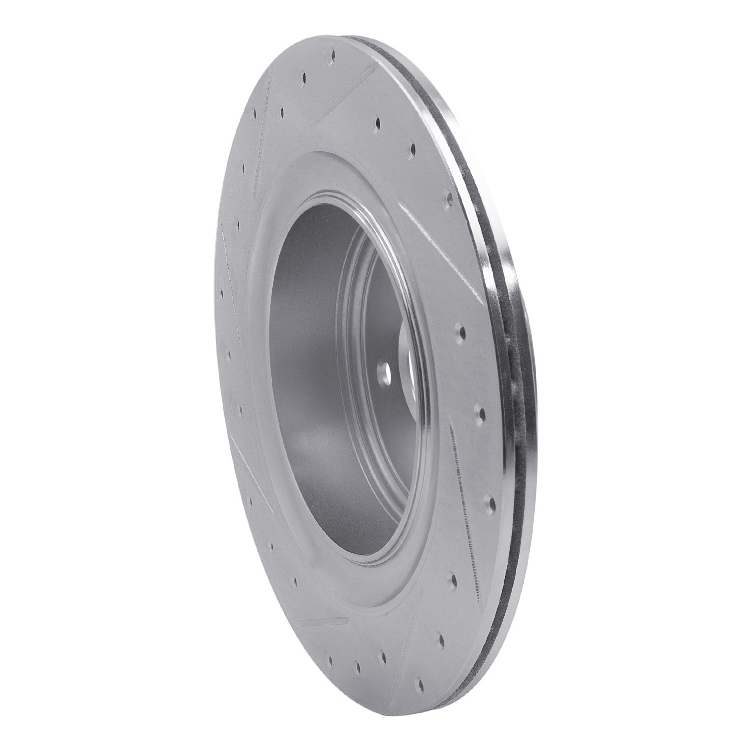 DYN 631-68010R DFC Brake Rotor - Drilled and Slotted - Silver - Image 5